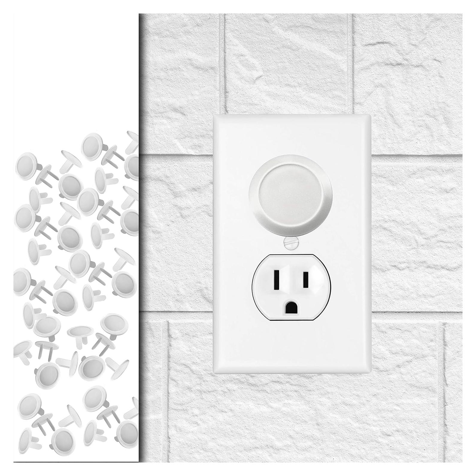 60 Tapas de Seguridad para Enchufes Infantiles Driddle - Blanco