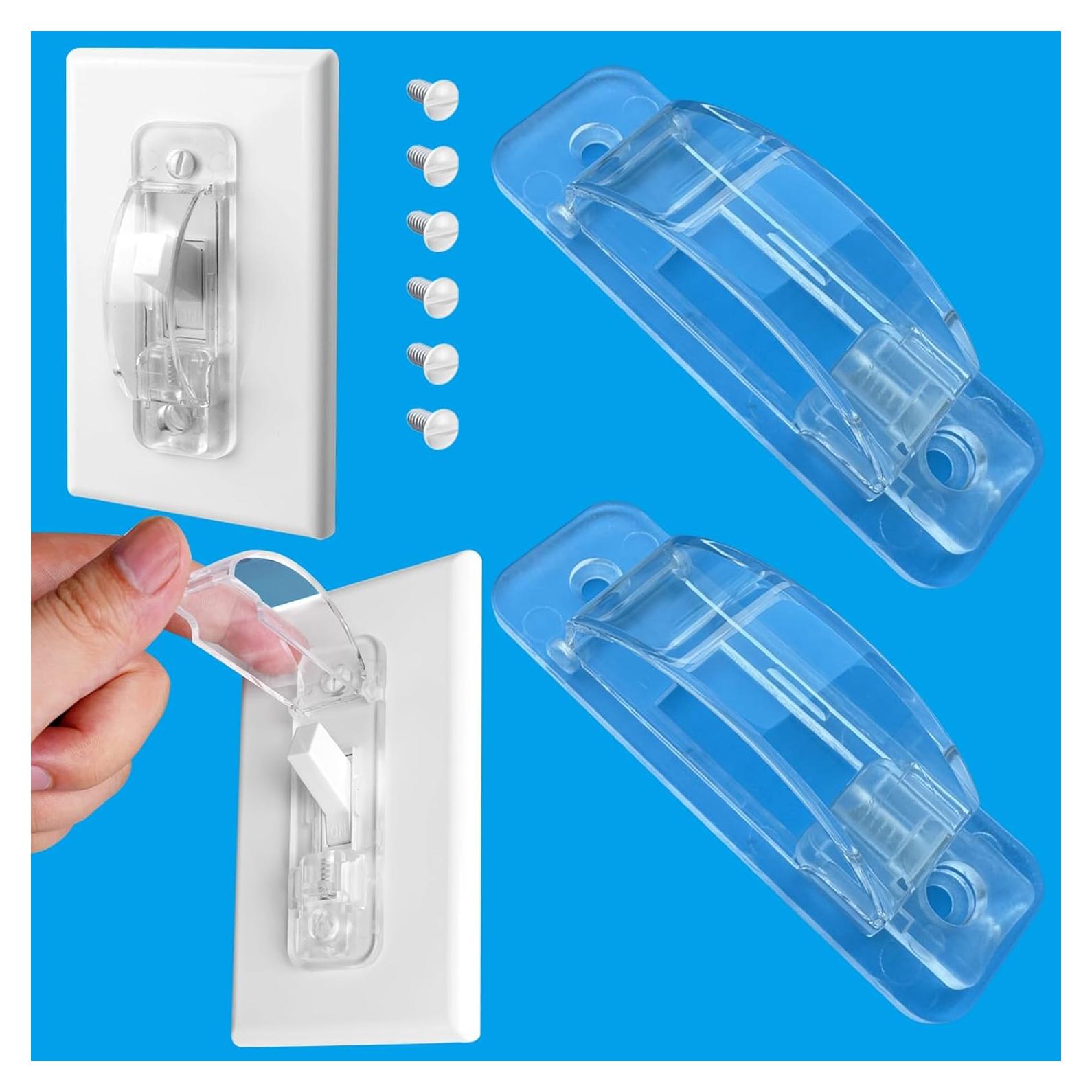 Cubierta de Interruptor de Luz LRANFOW, 2 Piezas Transparente