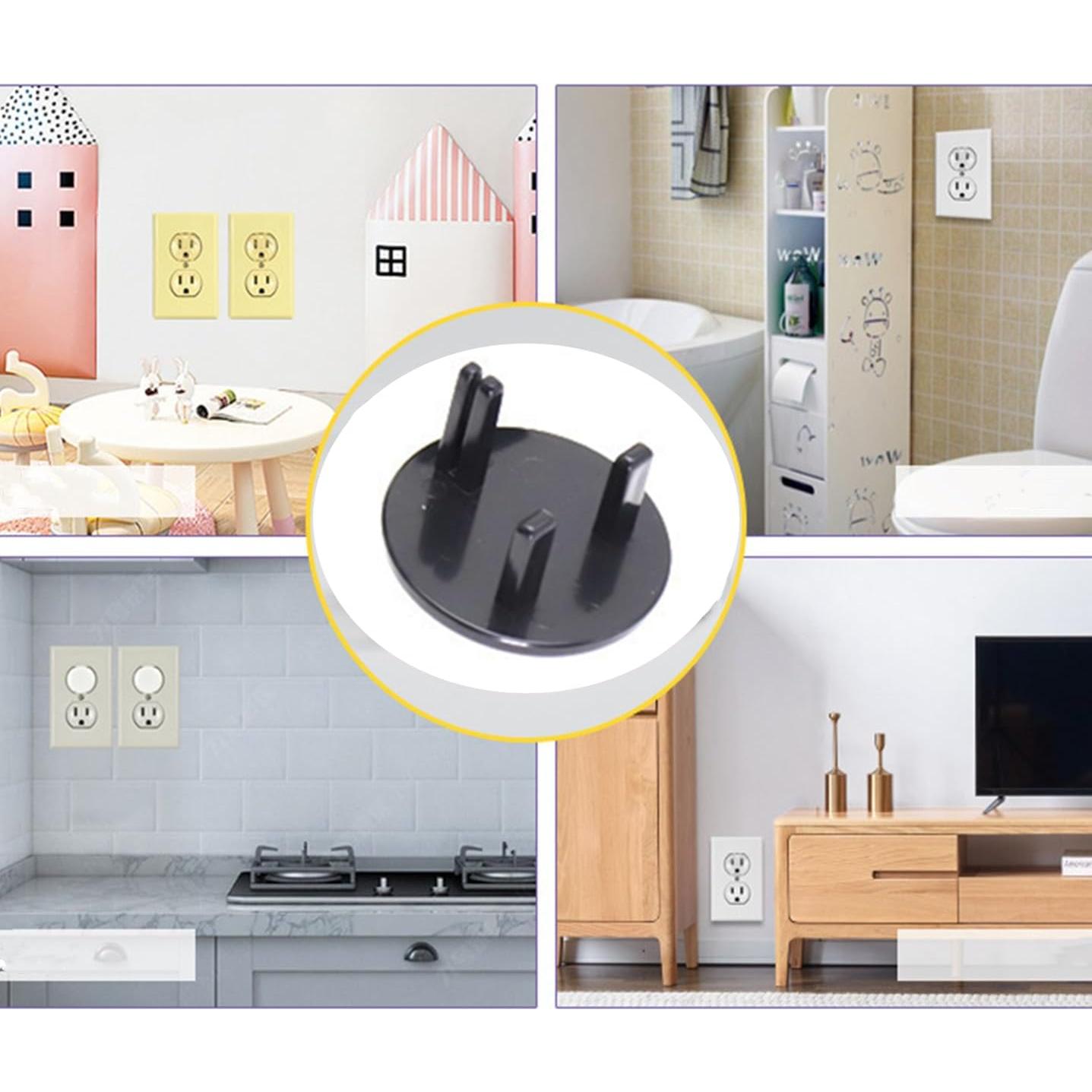 Cubierta de Enchufe a Prueba de Niños Garosa ABS Negra