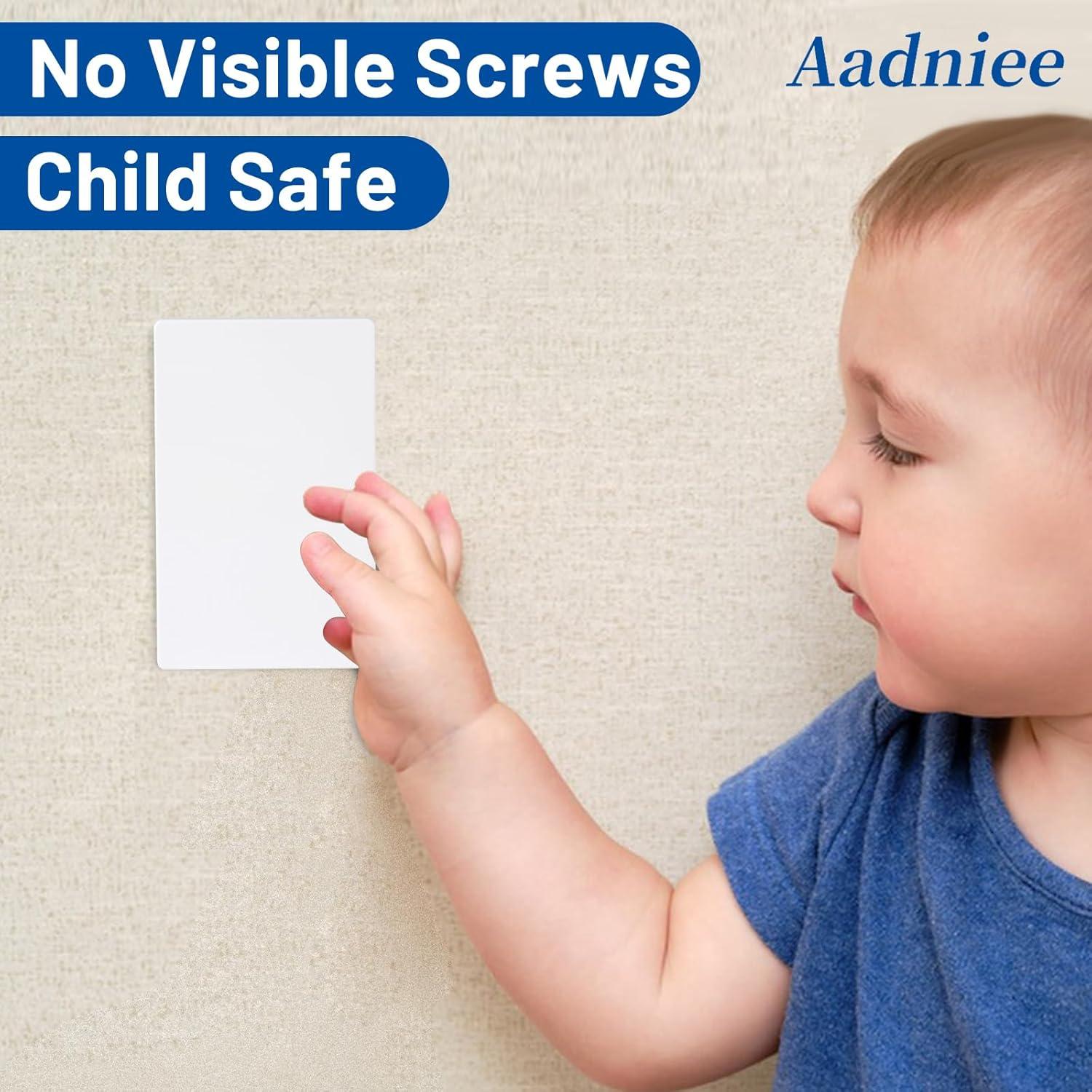 Placas de Pared Sin Tornillos Aadniee 1 Gang 5 Piezas Blanco