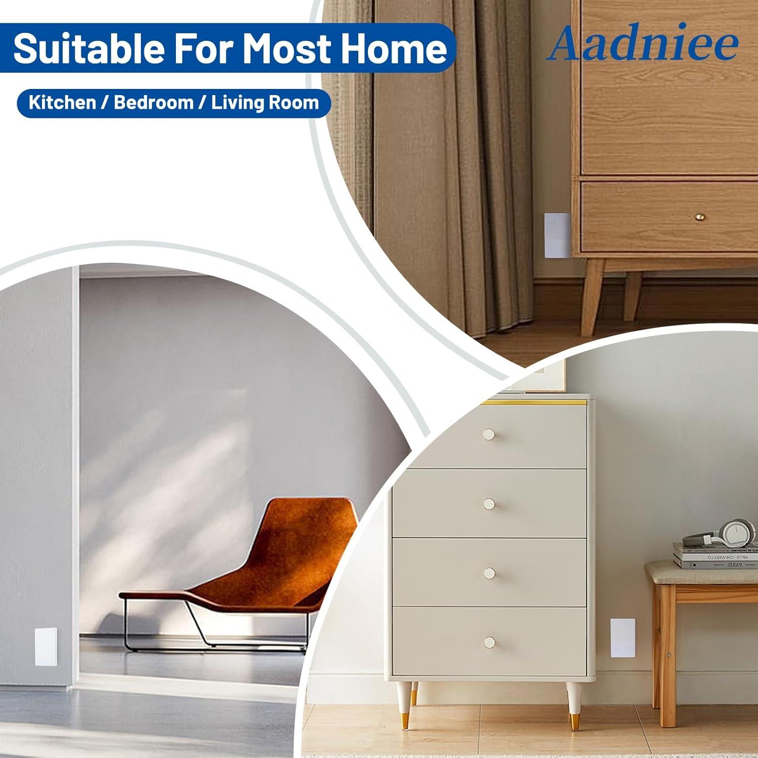 Placas de Pared Sin Tornillos Aadniee 1 Gang 5 Piezas Blanco