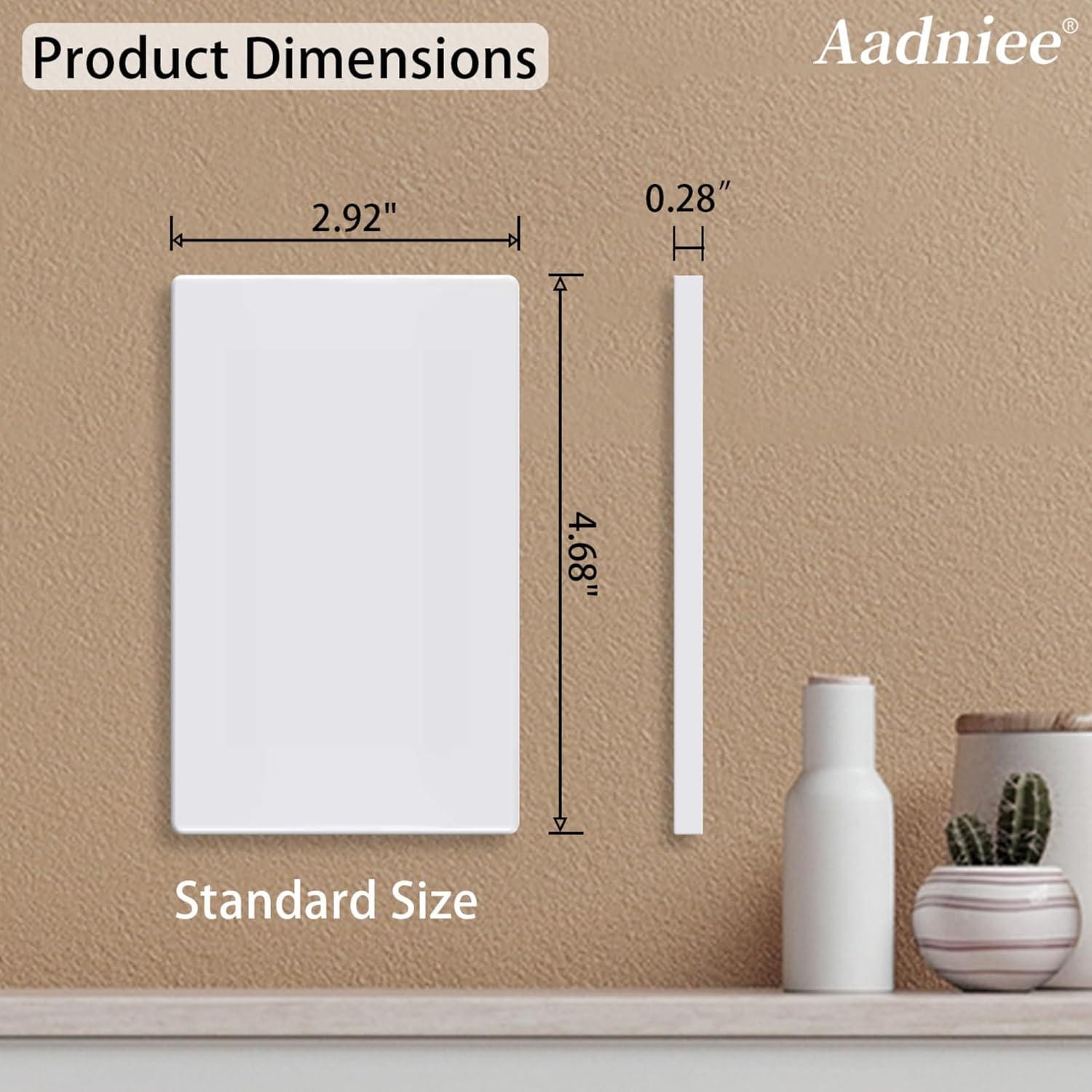 Placas de Pared Sin Tornillos Aadniee 1 Gang 5 Piezas Blanco