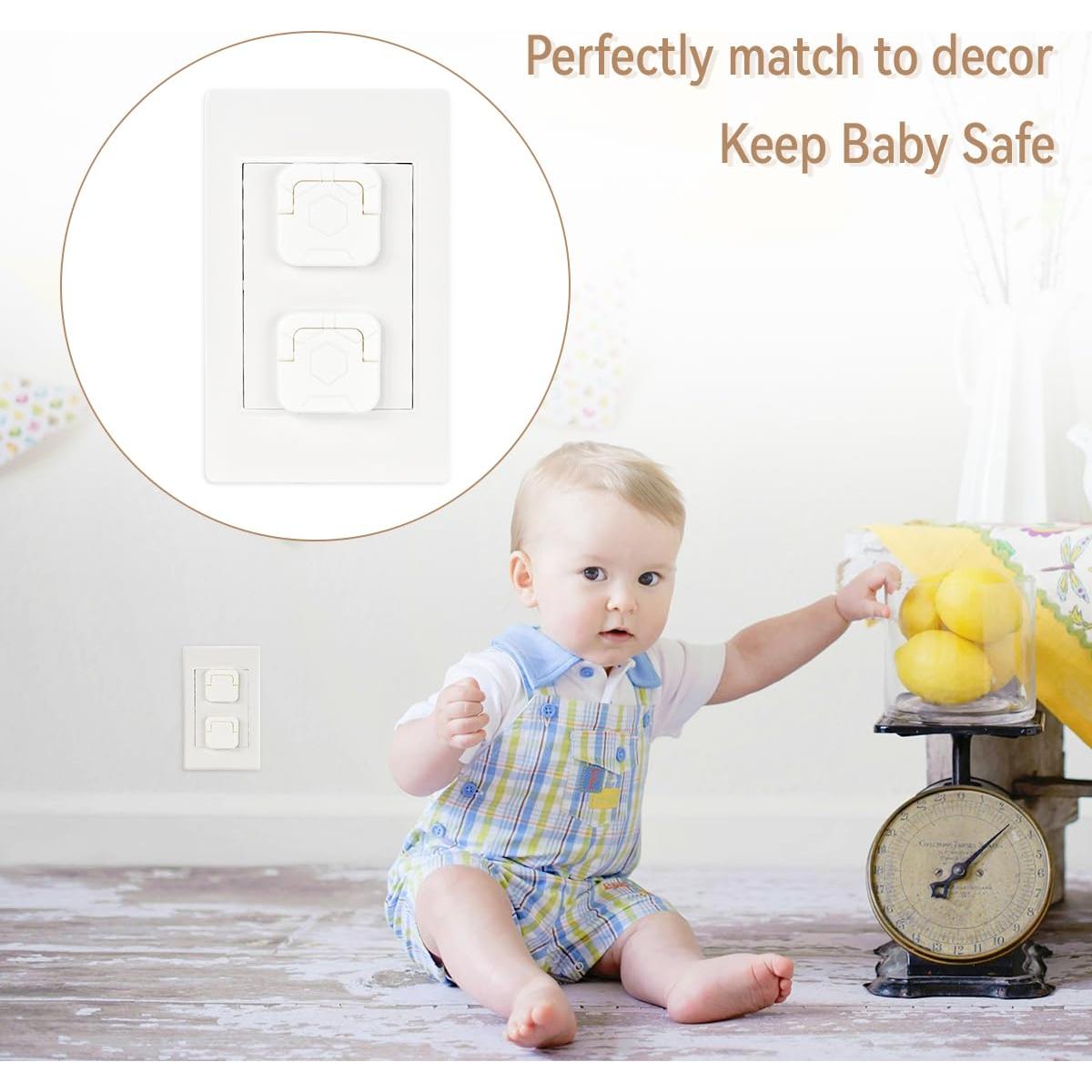 30 Cubiertas de Enchufe de Seguridad para Bebés - ABS Blanco