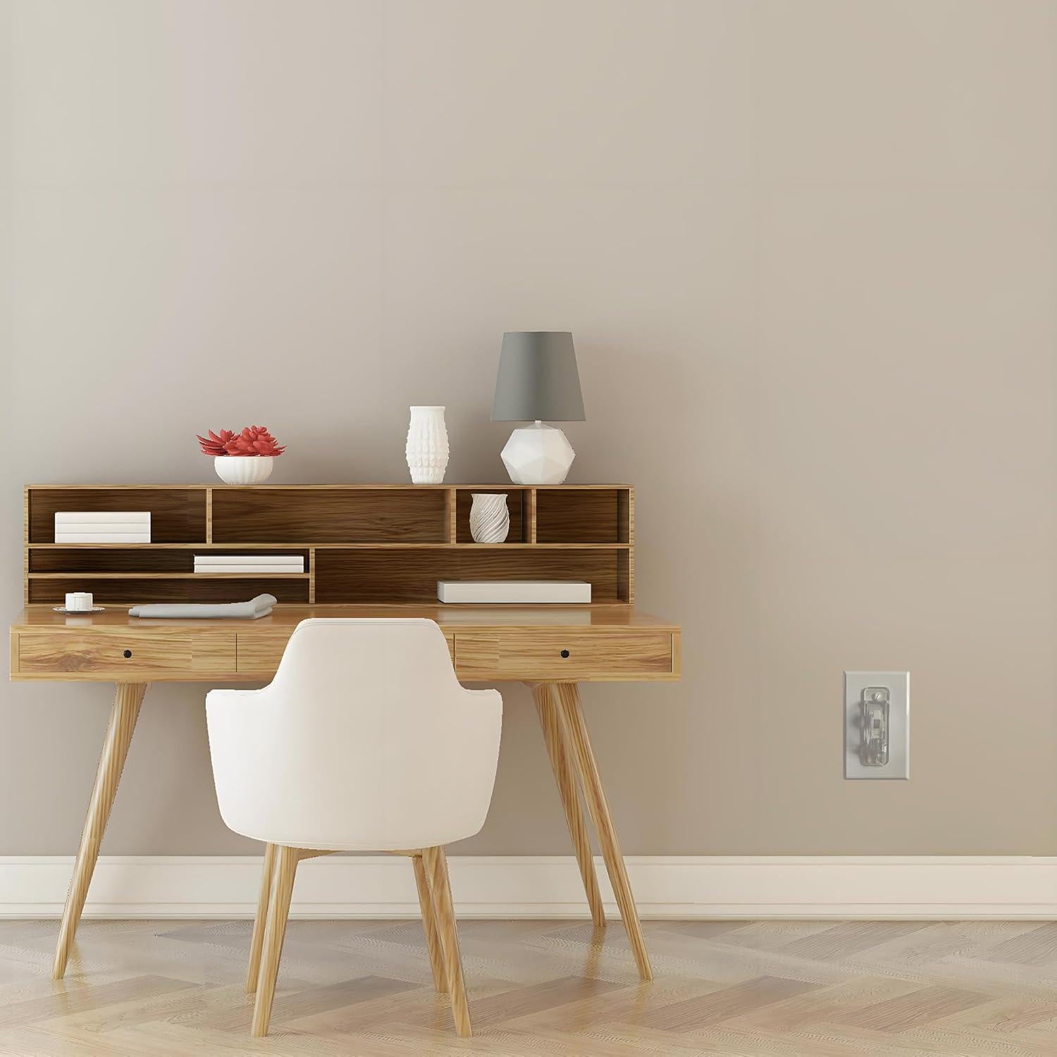 Cubierta de Interruptor de Luz LRANFOW 2 Paquete Blanca