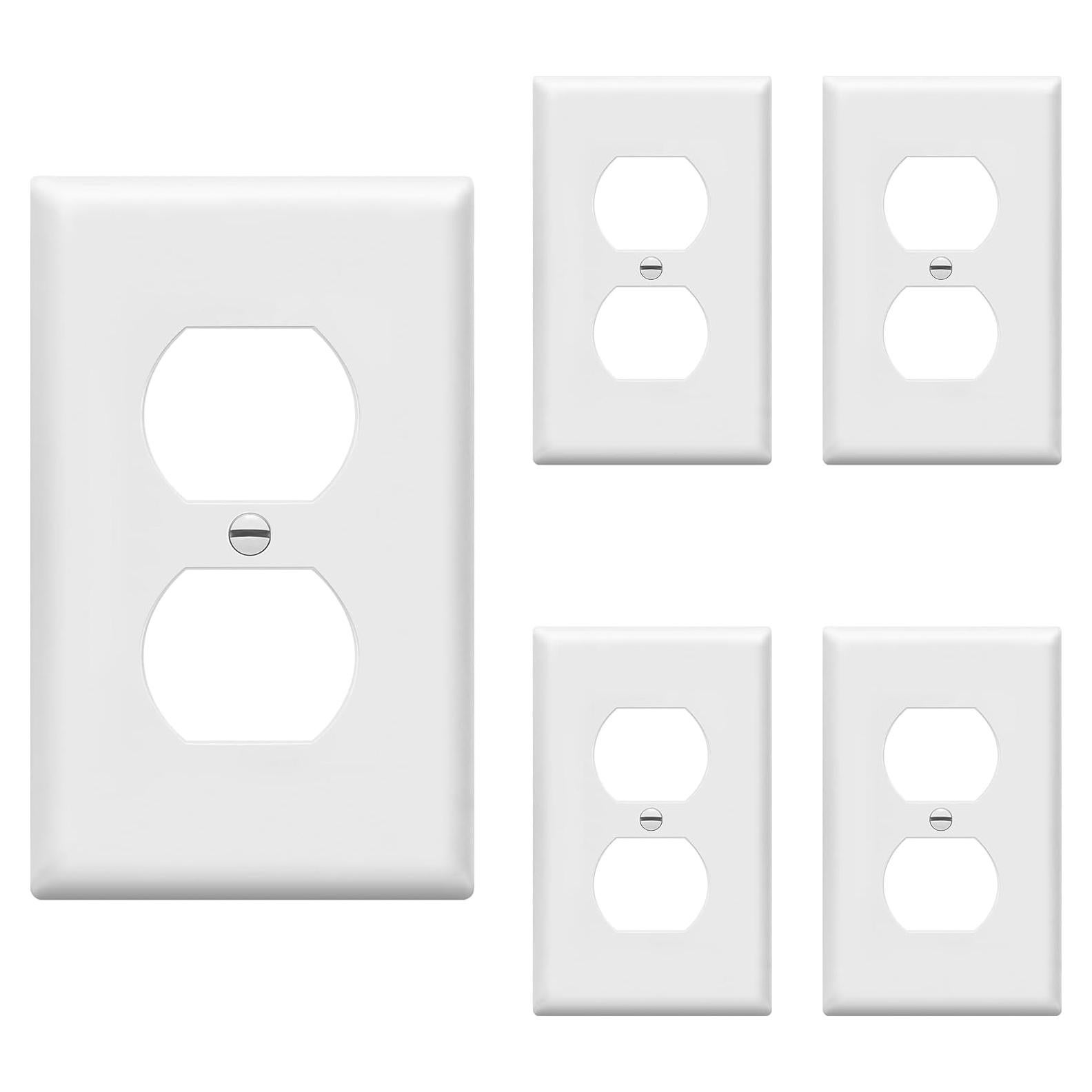 Placas de Pared Duplex Enerlites 8821-W, 5 Paquete, Blanco