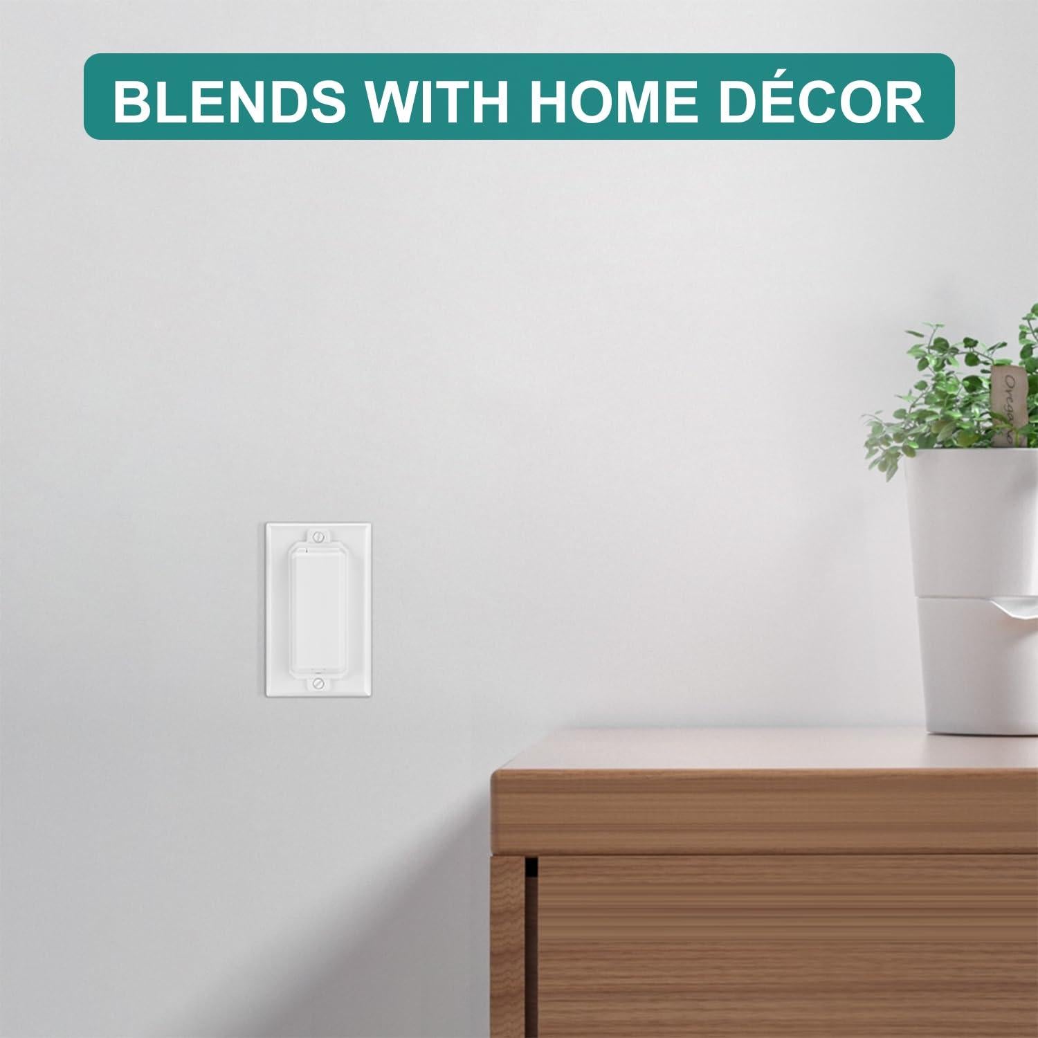 Protector de Interruptor de Luz CLYMENE Estilo Rocker Blanco 2 Pzs