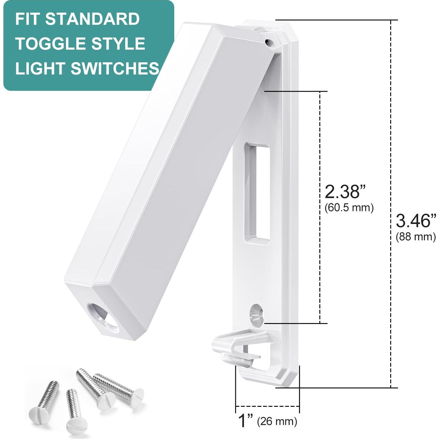 Protector de Interruptor de Luz CLYMENE Estilo Palanca Blanco 8 Pzs