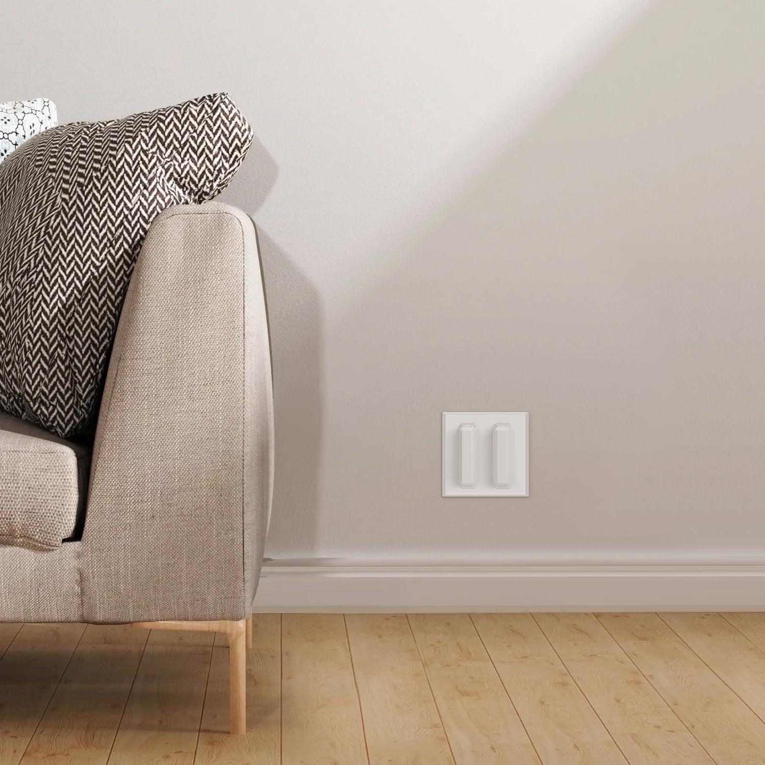 Protector de Interruptor de Luz CLYMENE Estilo Palanca Blanco 8 Pzs