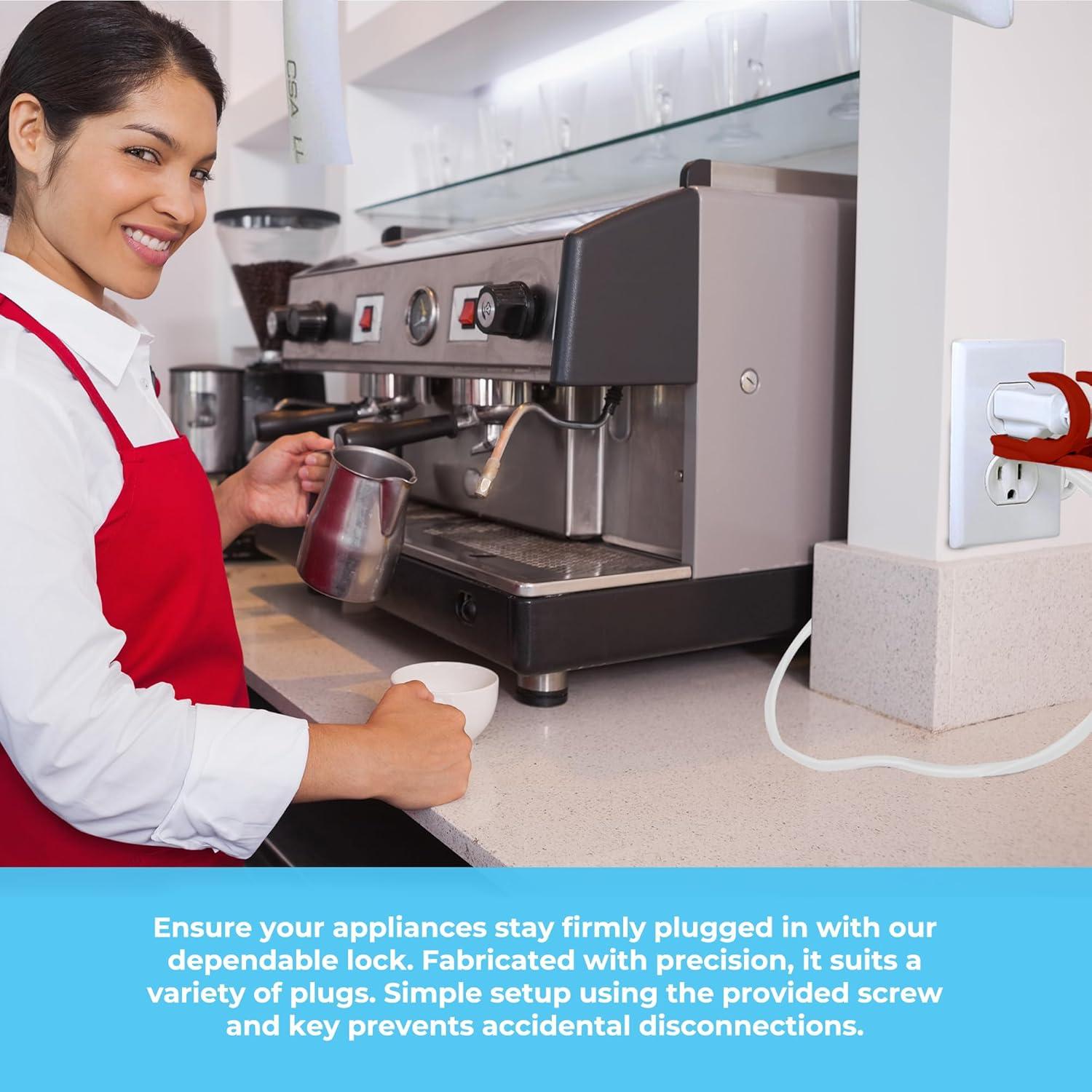 Bloqueo de Enchufe Ajustable Lock Socket Rojo - Seguridad para Niños