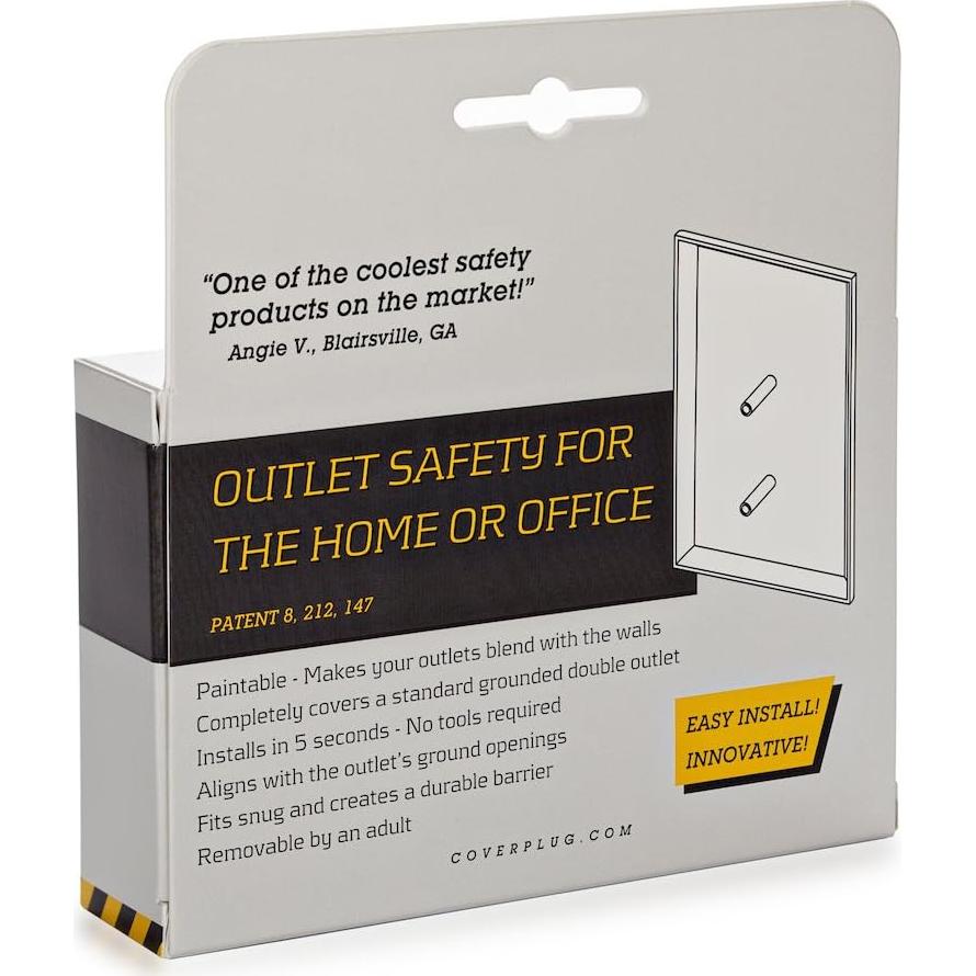 Cubierta de Enchufe Eléctrico Pintable Tapaenchufe 2-Pack