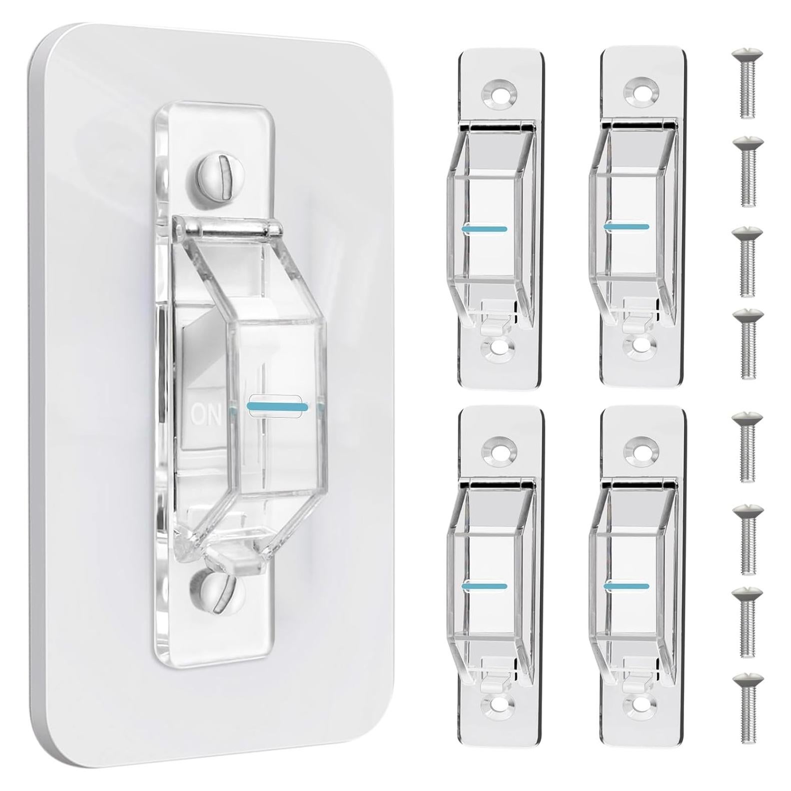 Paquete de 4 Protectores de Interruptor de Luz Gebena Transparente