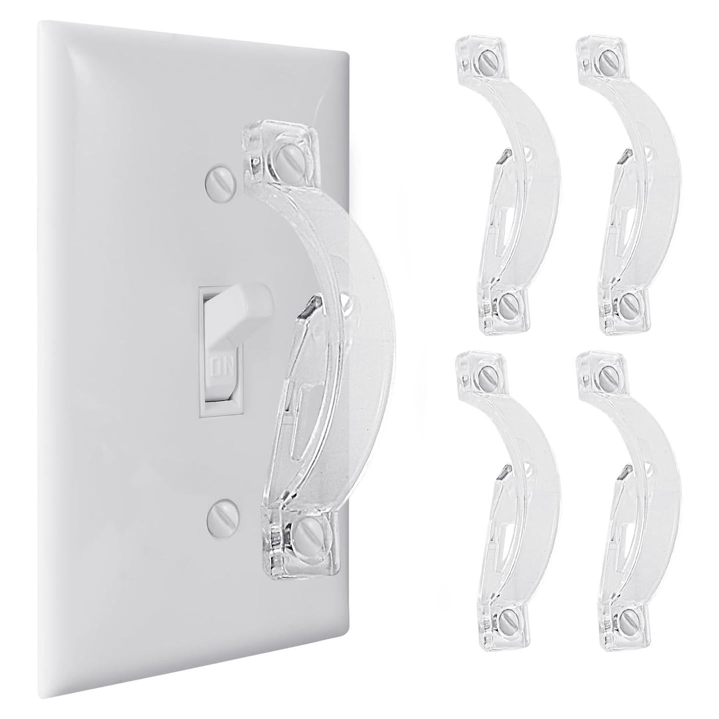 Cubierta de Interruptor de Luz a Prueba de Niños Roxiuc - 4 Piezas Transparente