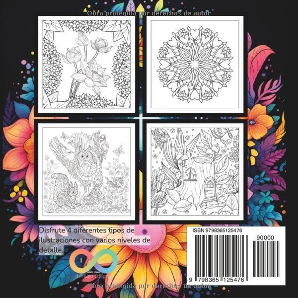 Libro de colorear para adultos antiestrés: Para la concentración. Tamaño Bolsillo ideal para regalo (Spanish Edition)
