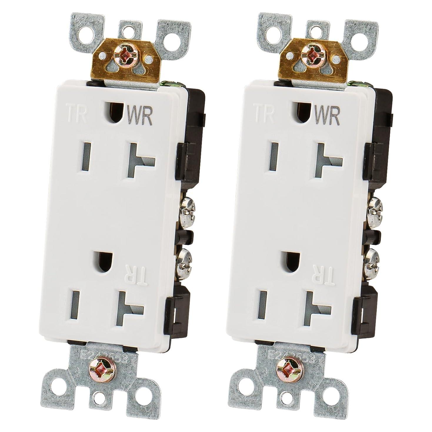 Enchufes eléctricos decorativos WENGART 20A 125V 2 paquetes