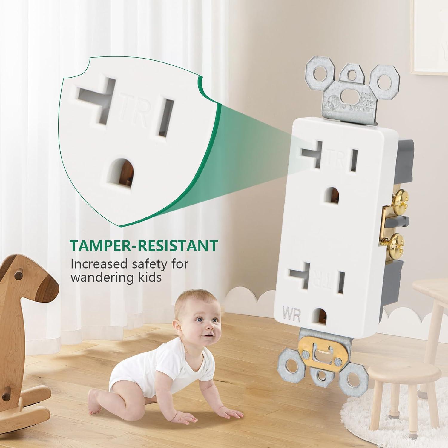 Enchufes eléctricos decorativos WENGART 20A 125V 2 paquetes