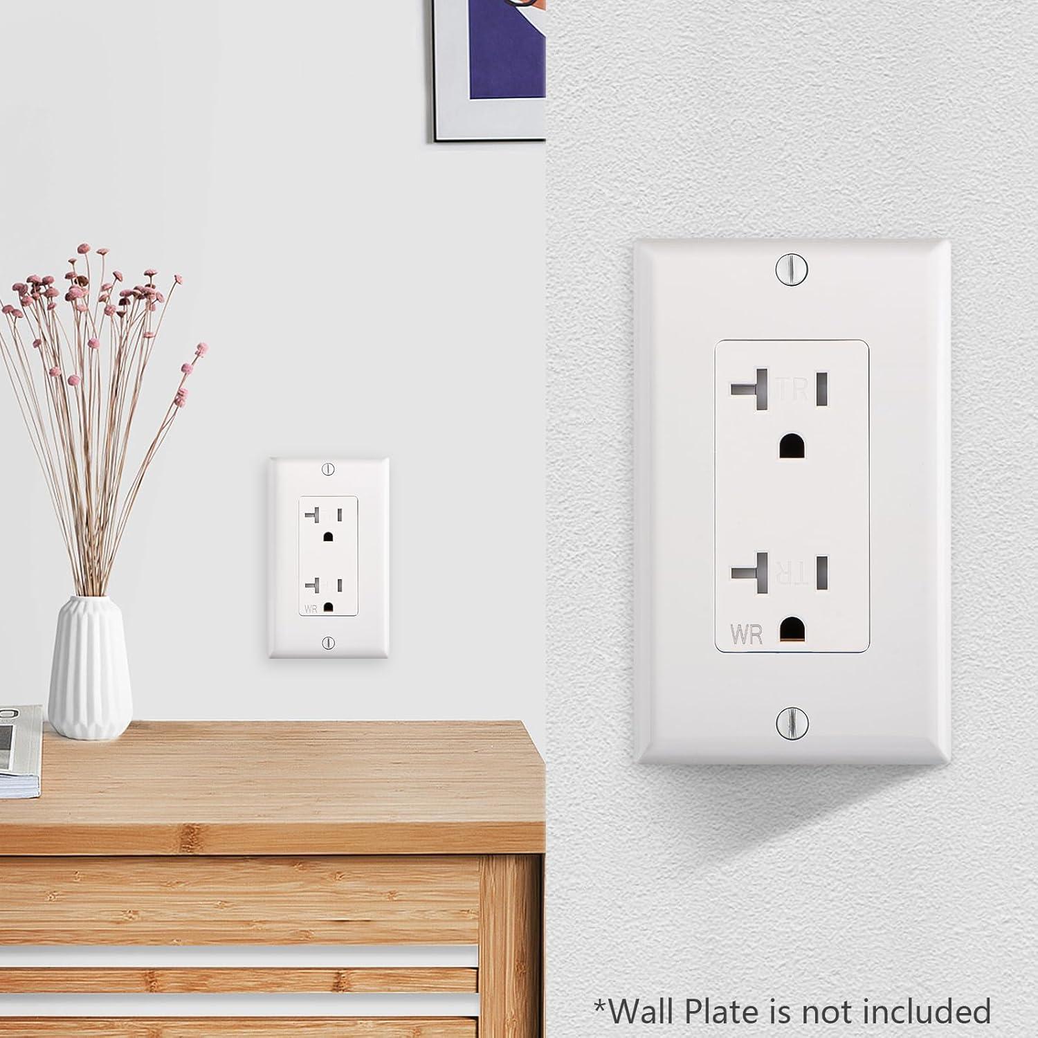 Enchufes eléctricos decorativos WENGART 20A 125V 2 paquetes