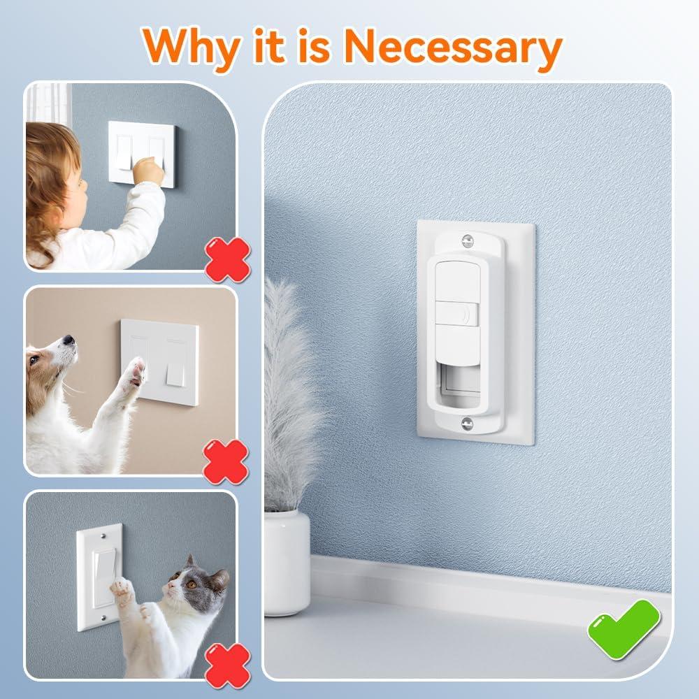 Protector de Interruptor de Luz SAFELON 4 Pcs Seguridad Infantil