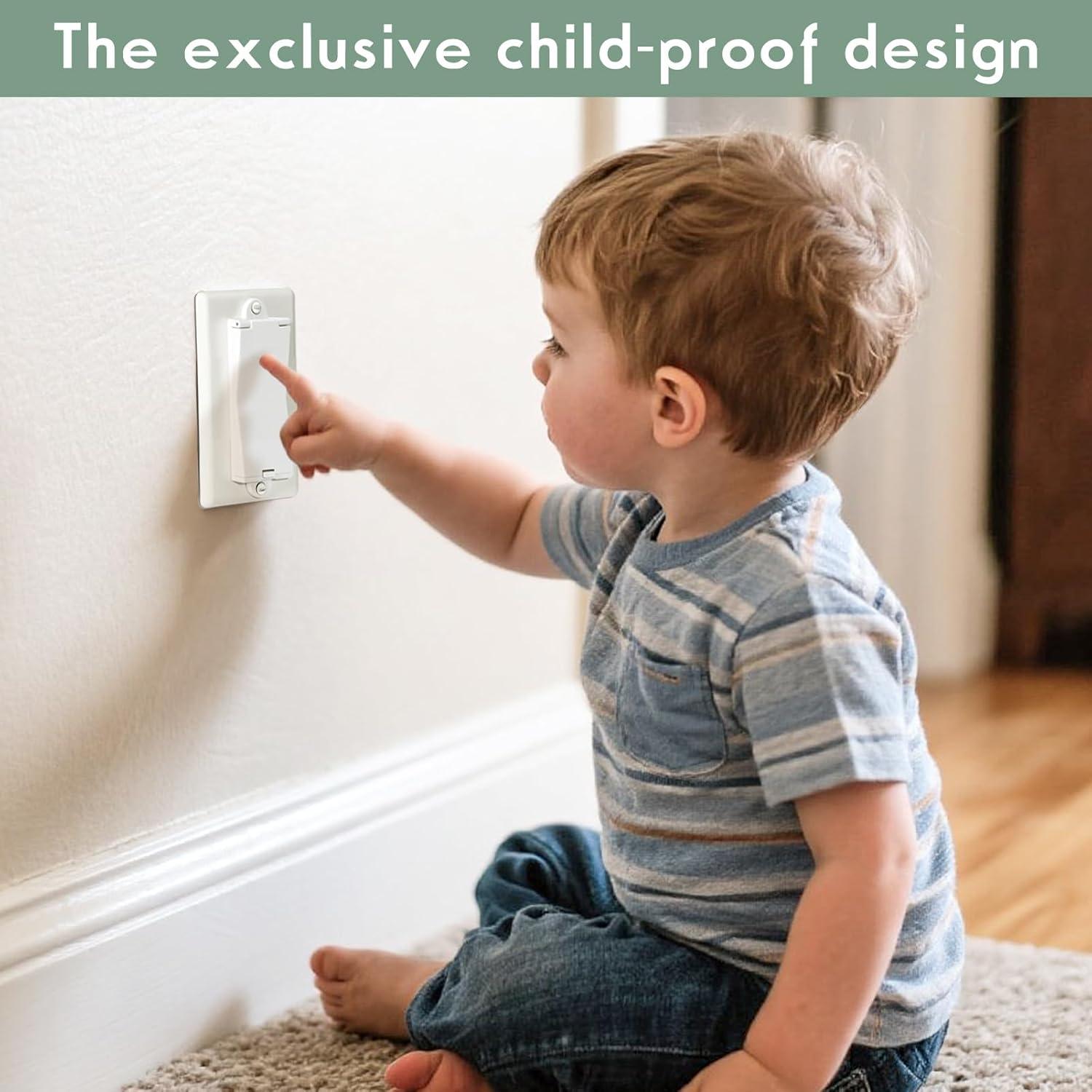 Cubierta de Interruptor de Luz a Prueba de Bebés PSZEZNZ 4 Pcs