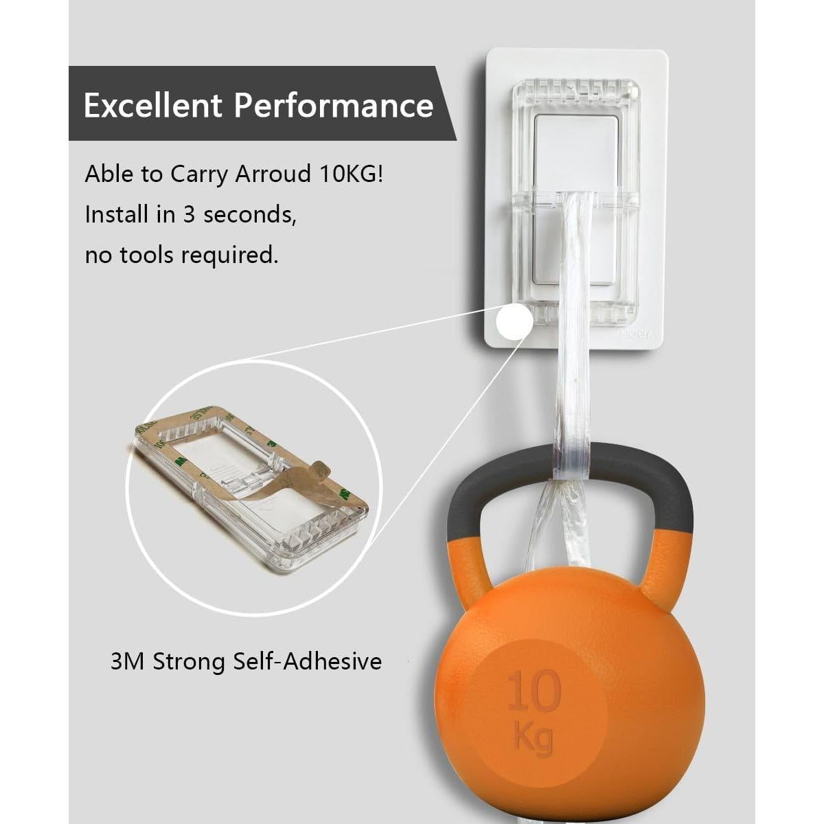 Protector de Interruptor de Luz ILIVABLE Autoadhesivo Transparente