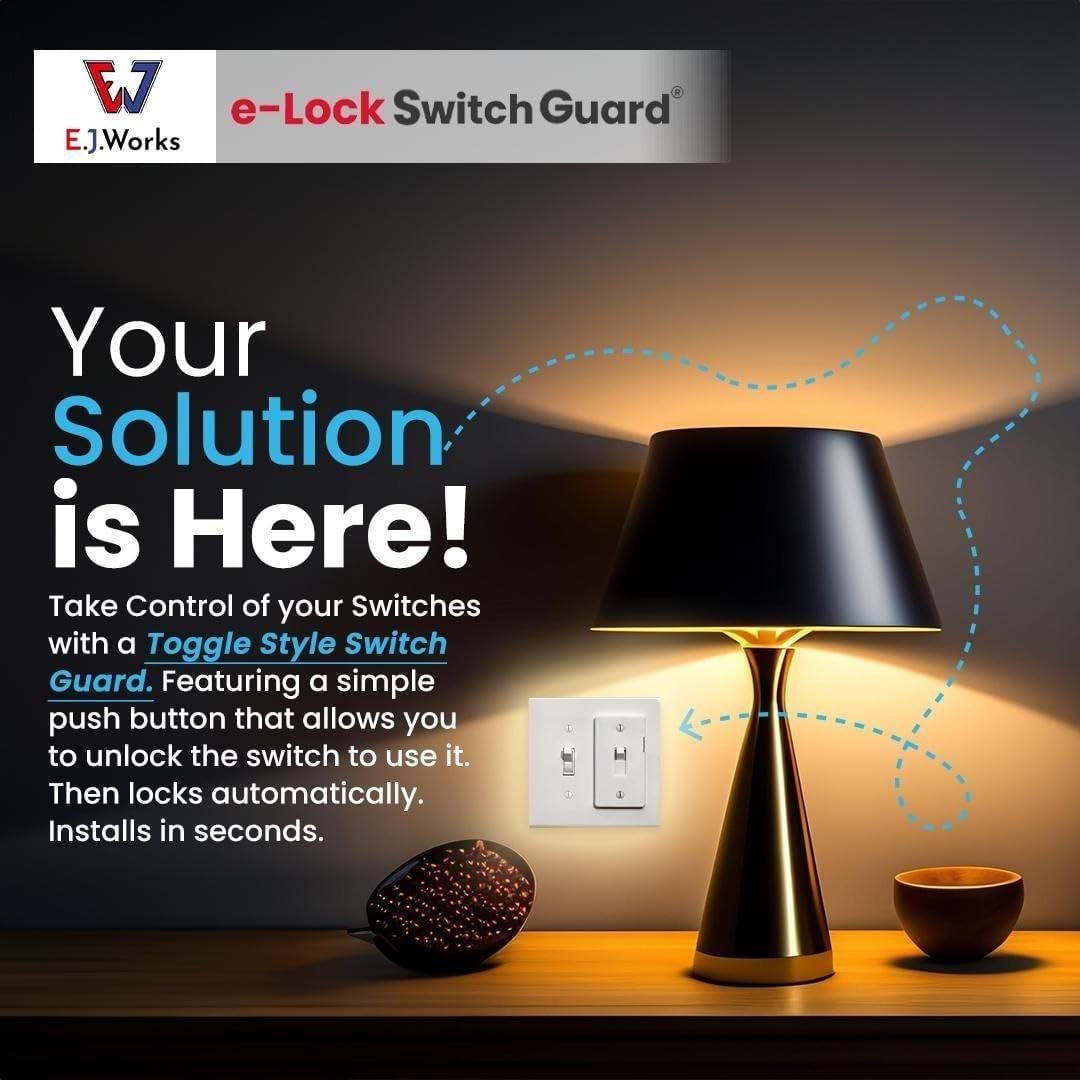 Protector de Interruptor E-LOCK SG-101 Blanco Palanca