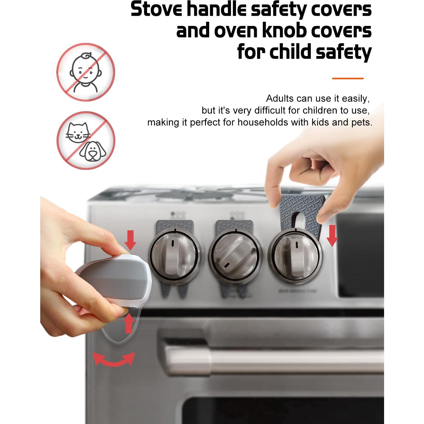 Cubiertas de Seguridad para Perillas de Estufa y Cerradura Fizzest