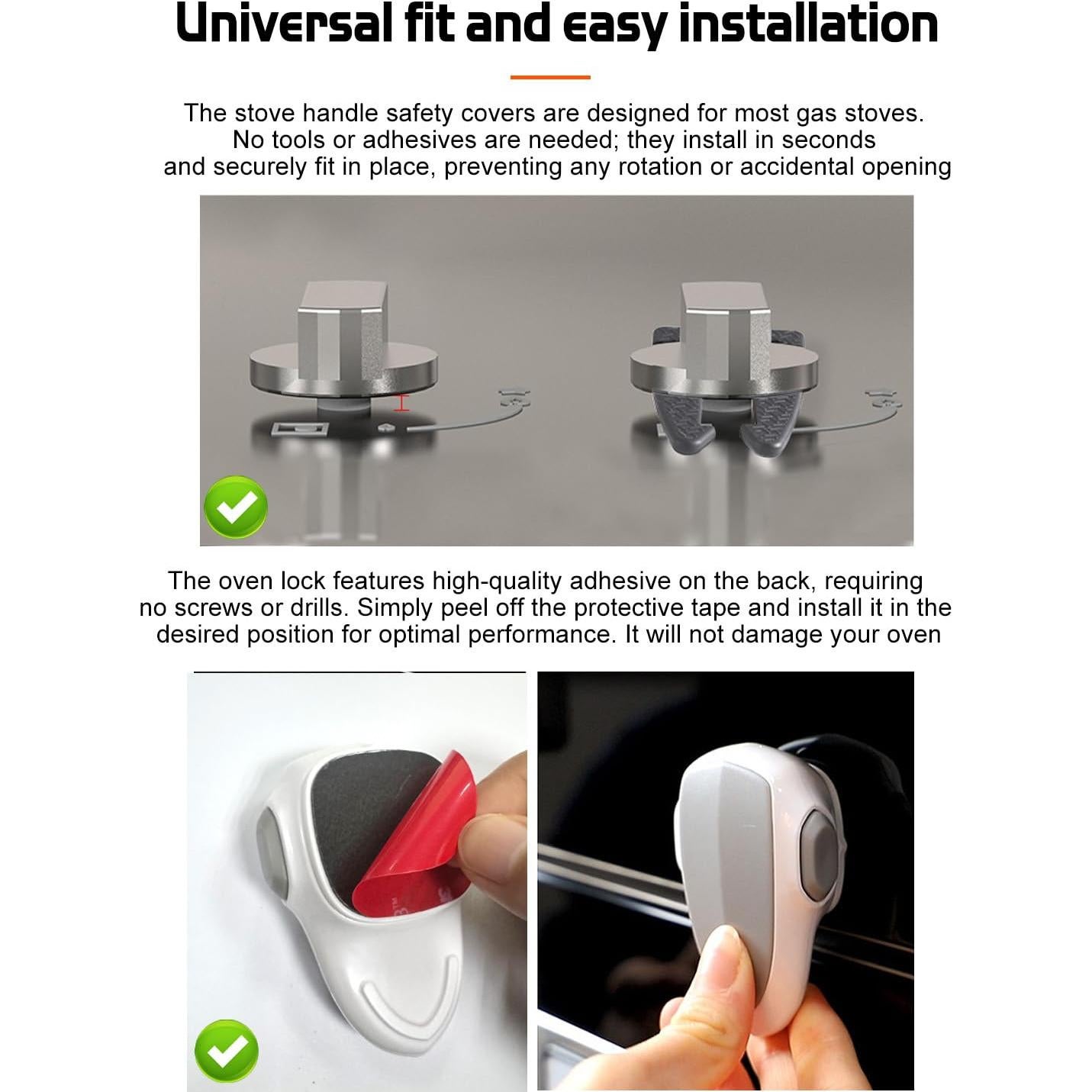 Cubiertas de Seguridad para Perillas de Estufa y Cerradura Fizzest