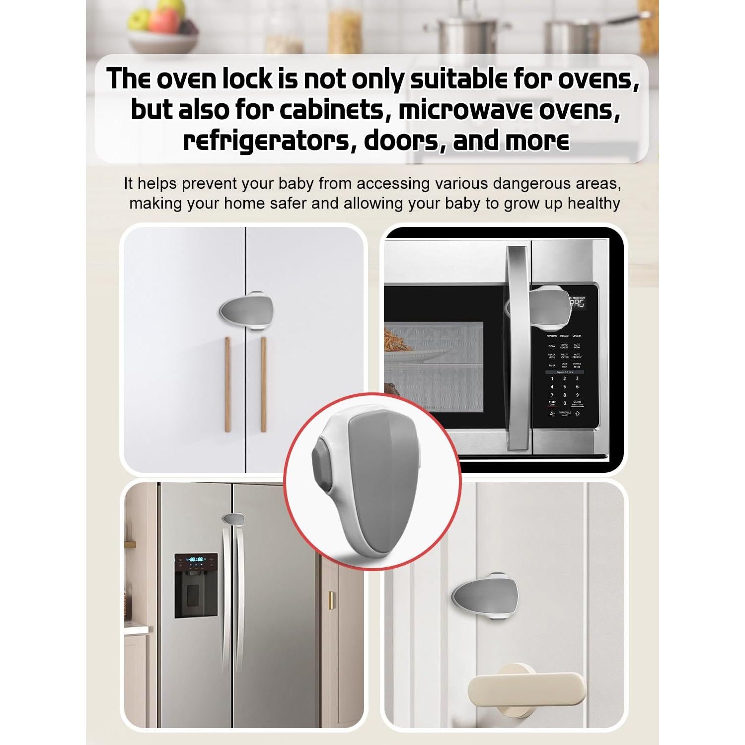 Cubiertas de Seguridad para Perillas de Estufa y Cerradura Fizzest