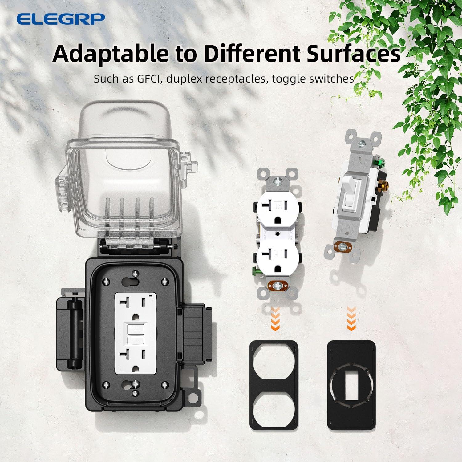 Cubierta de Salida Exterior ELEGRP 1 Gang a Prueba de Clima