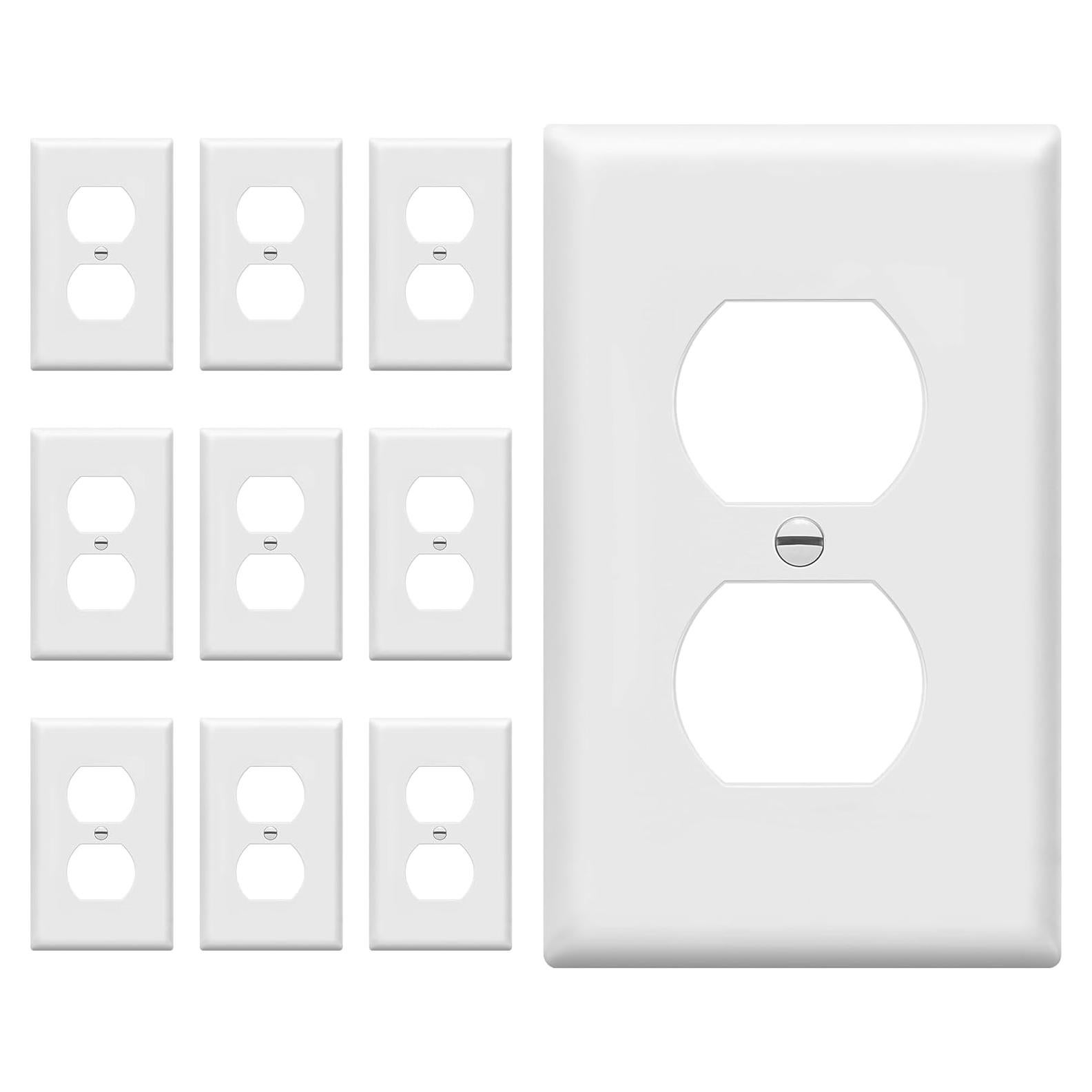 Kit de Placas de Pared Duplex Enerlites 10 Piezas Blanco