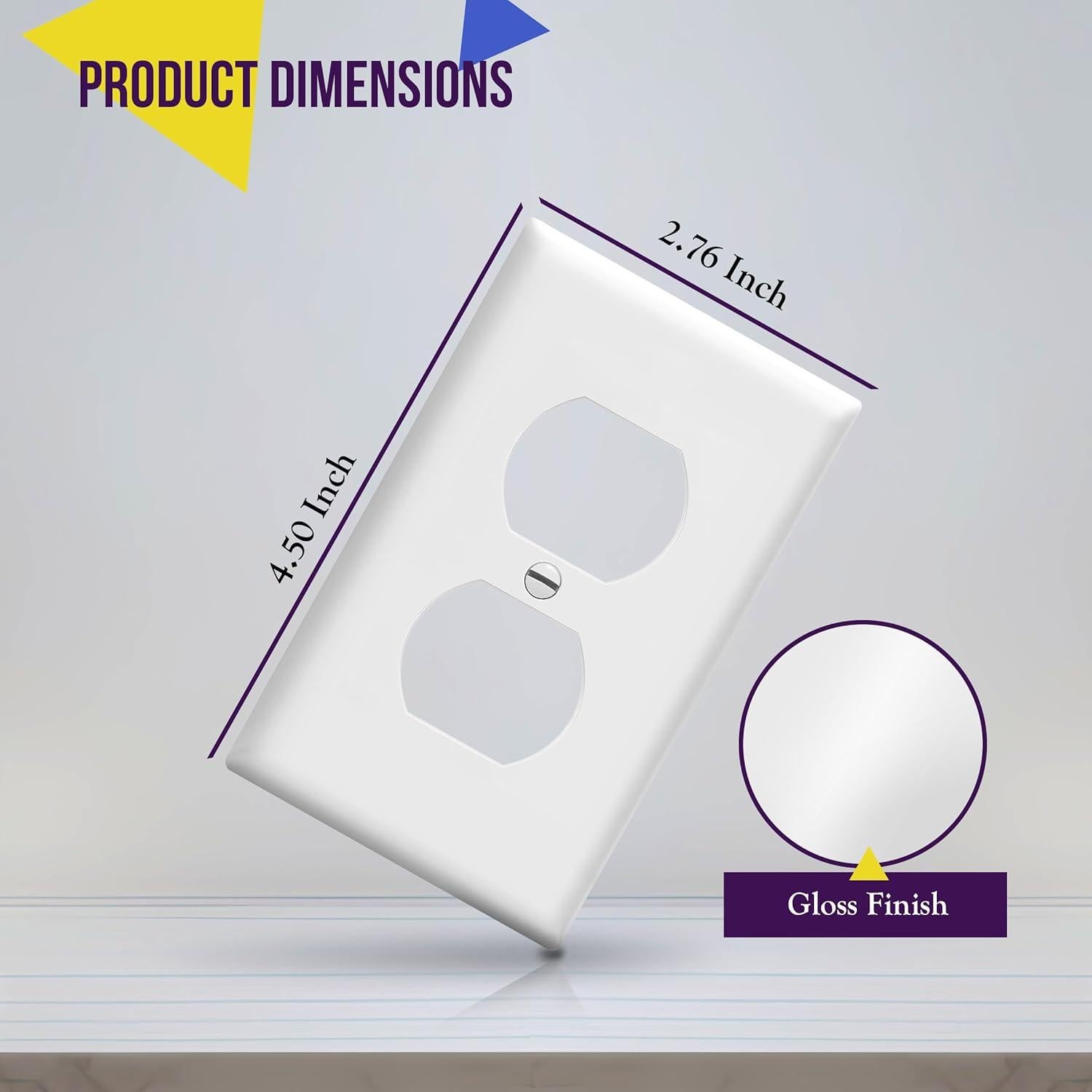 Kit de Placas de Pared Duplex Enerlites 10 Piezas Blanco