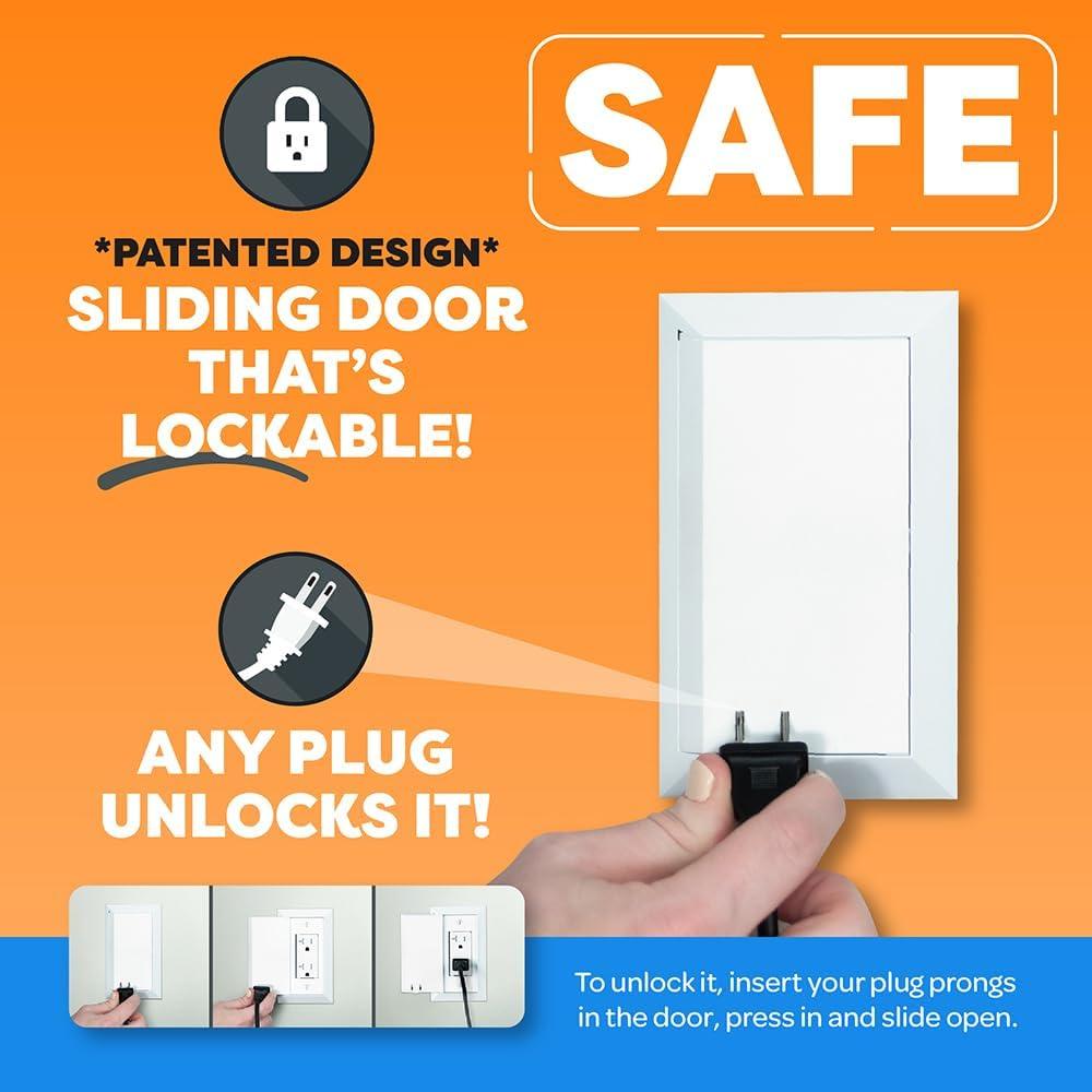 Cubierta de Enchufe a Prueba de Niños Escudo de Enchufe Blanco