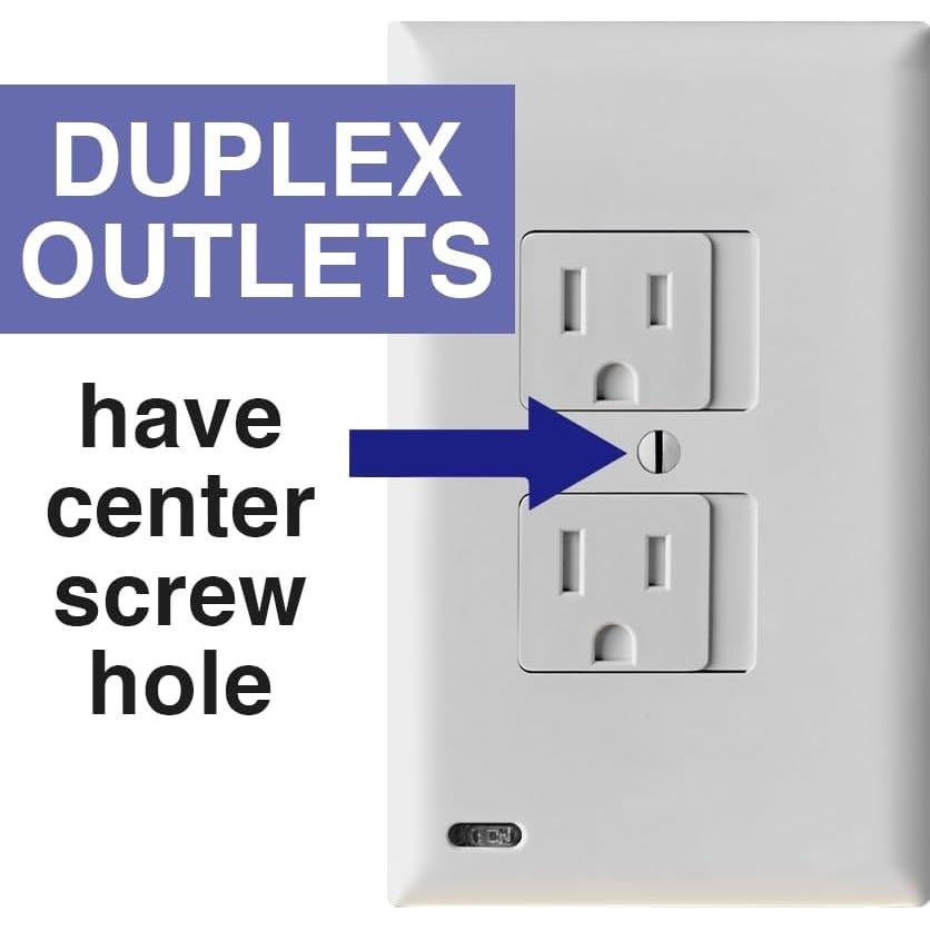 Placa de Enchufe Duplex SnapPower SafeLight LED Blanco