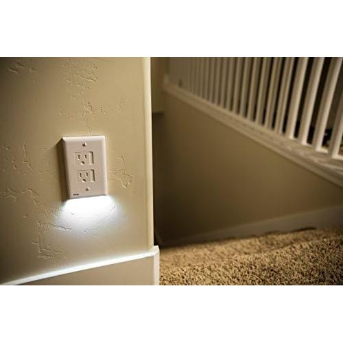 Placa de Enchufe Duplex SnapPower SafeLight LED Blanco