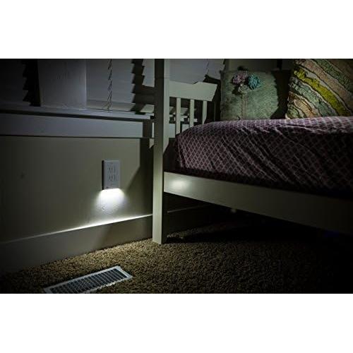 Placa de Enchufe Duplex SnapPower SafeLight LED Blanco