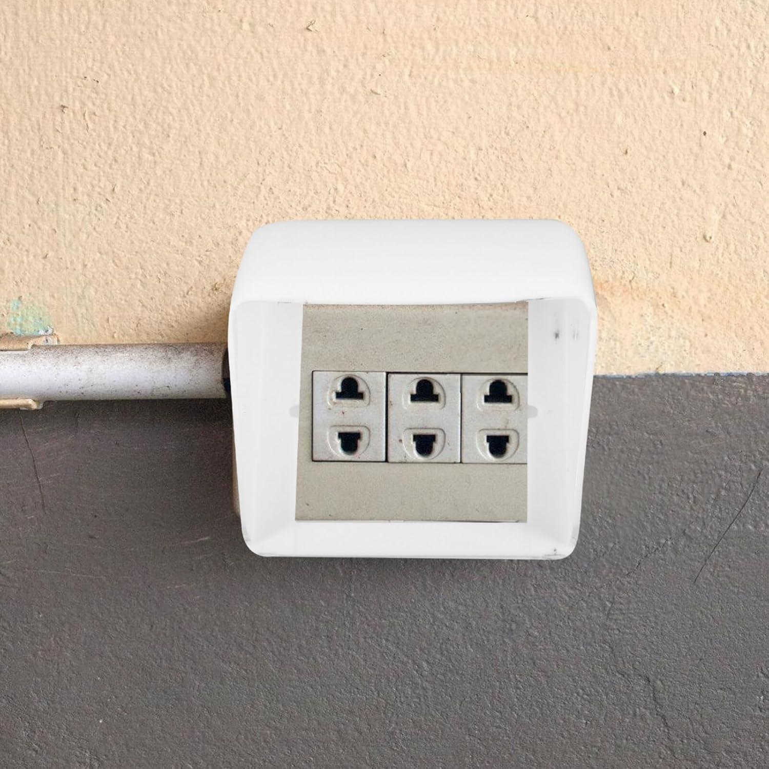 Cubierta de Enchufe Impermeable Angoily para Exterior Blanco