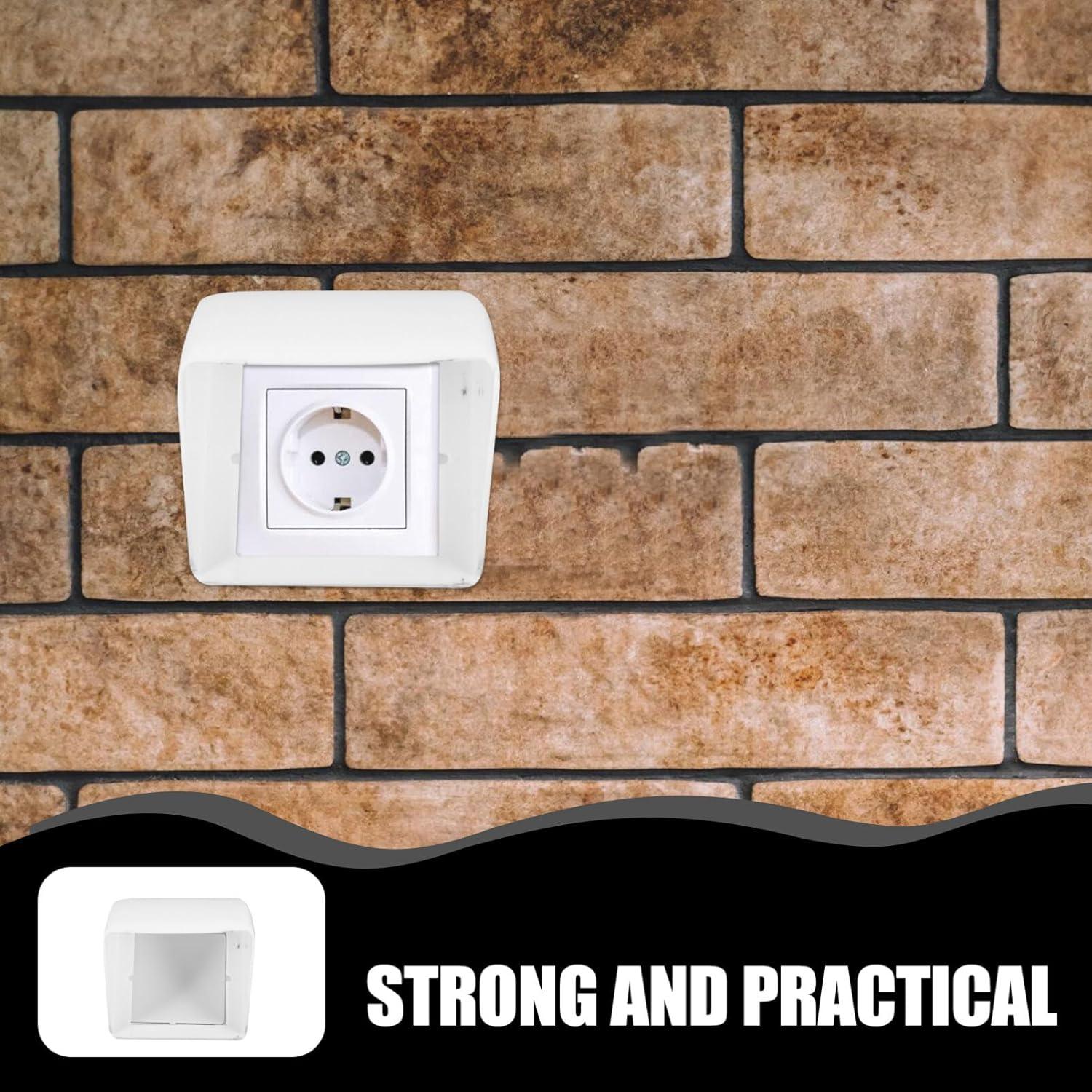 Cubierta de Enchufe Impermeable Angoily para Exterior Blanco