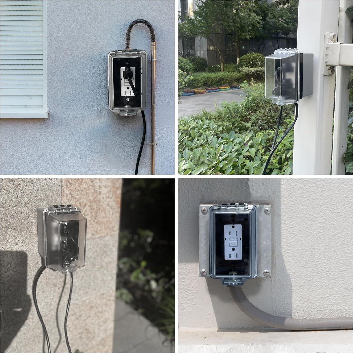 Cubierta de Enchufe Eléctrico Impermeable PILISPARK 11.4x6.9cm