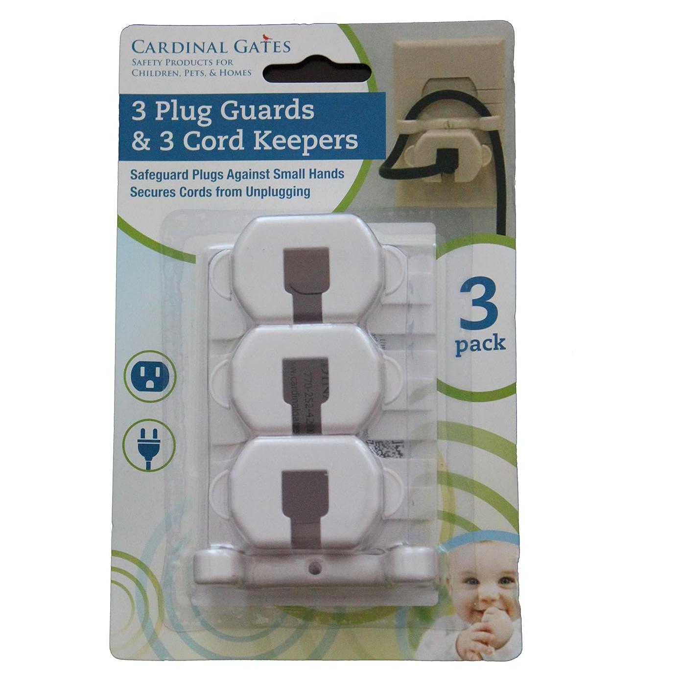 Guardia de Enchufe y Sujetador de Cables Cardinal Gates, Blanco