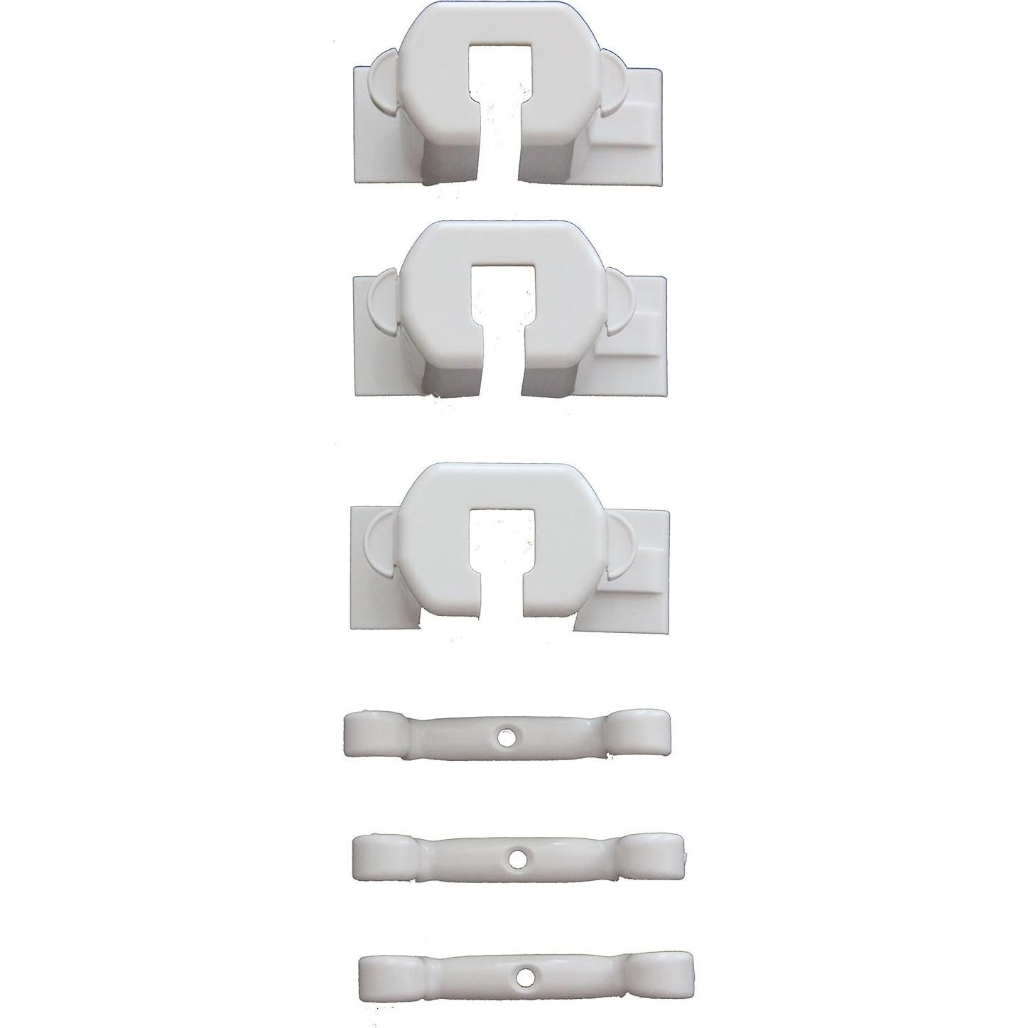 Guardia de Enchufe y Sujetador de Cables Cardinal Gates, Blanco