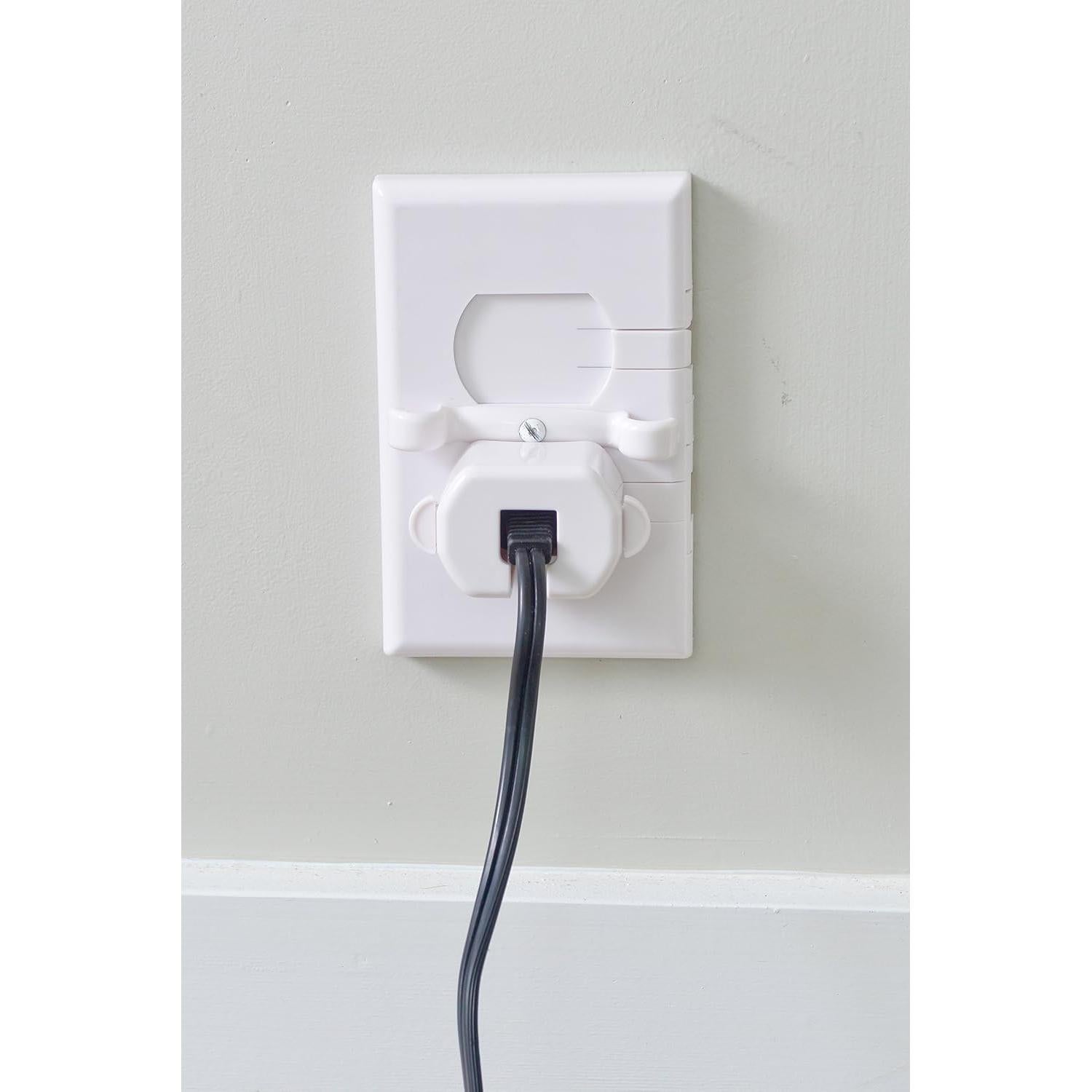 Guardia de Enchufe y Sujetador de Cables Cardinal Gates, Blanco