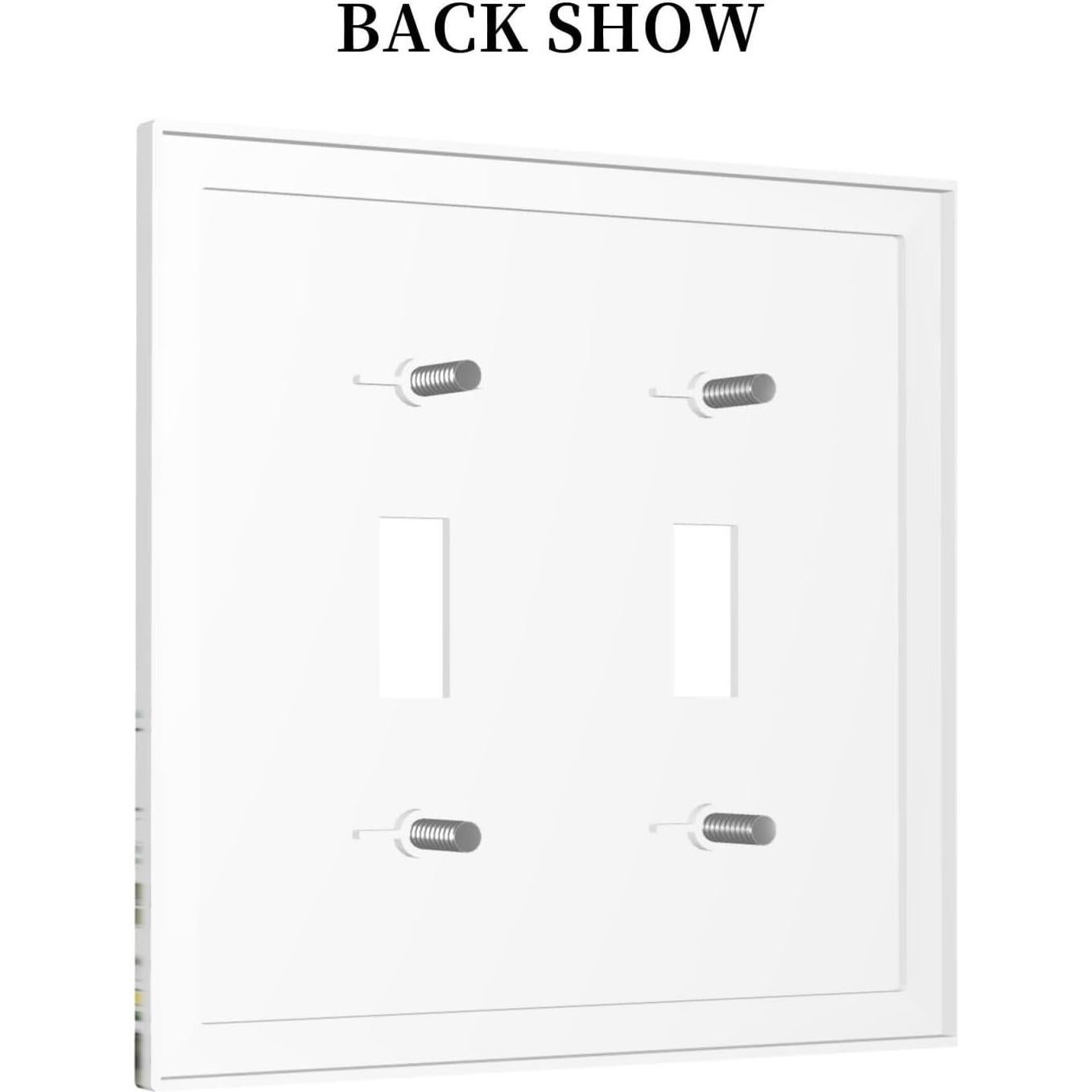 Decorative Switch Plates Cute Cat Wildflowers Boho Flowers Floral 2 Gang Double Toggle Outlet Light Switch Cover Wall Plate Electrical Faceplate For Nursery Kids Room Decor