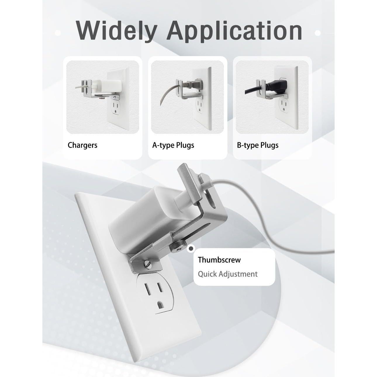 Bloqueo de Toma de Corriente ILIVABLE Ajustable Plata
