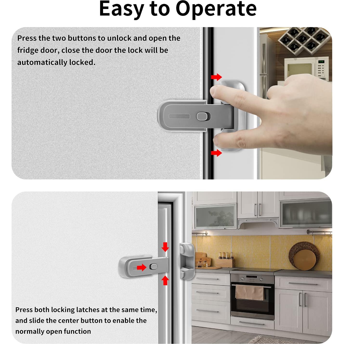 Cerradura de Refrigerador a Prueba de Niños VSTM Gris 1pc