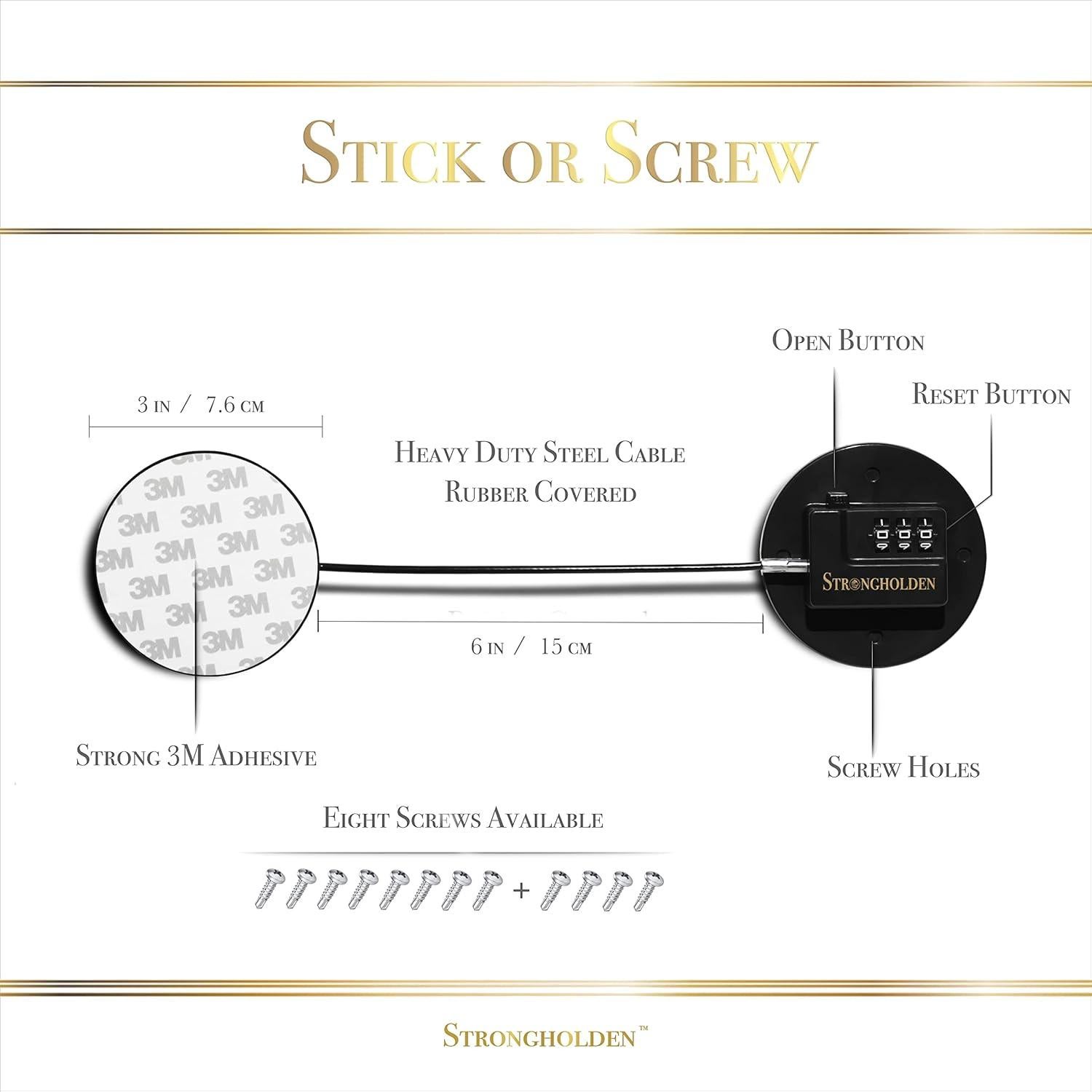 Candado de Refrigerador Strongholden FL 4845 Combinación Negro