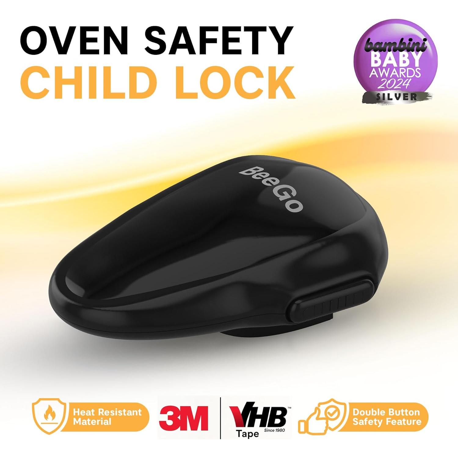 BeeGo Cerradura de Seguridad para Horno Negro - Adhesivo 3M VHB