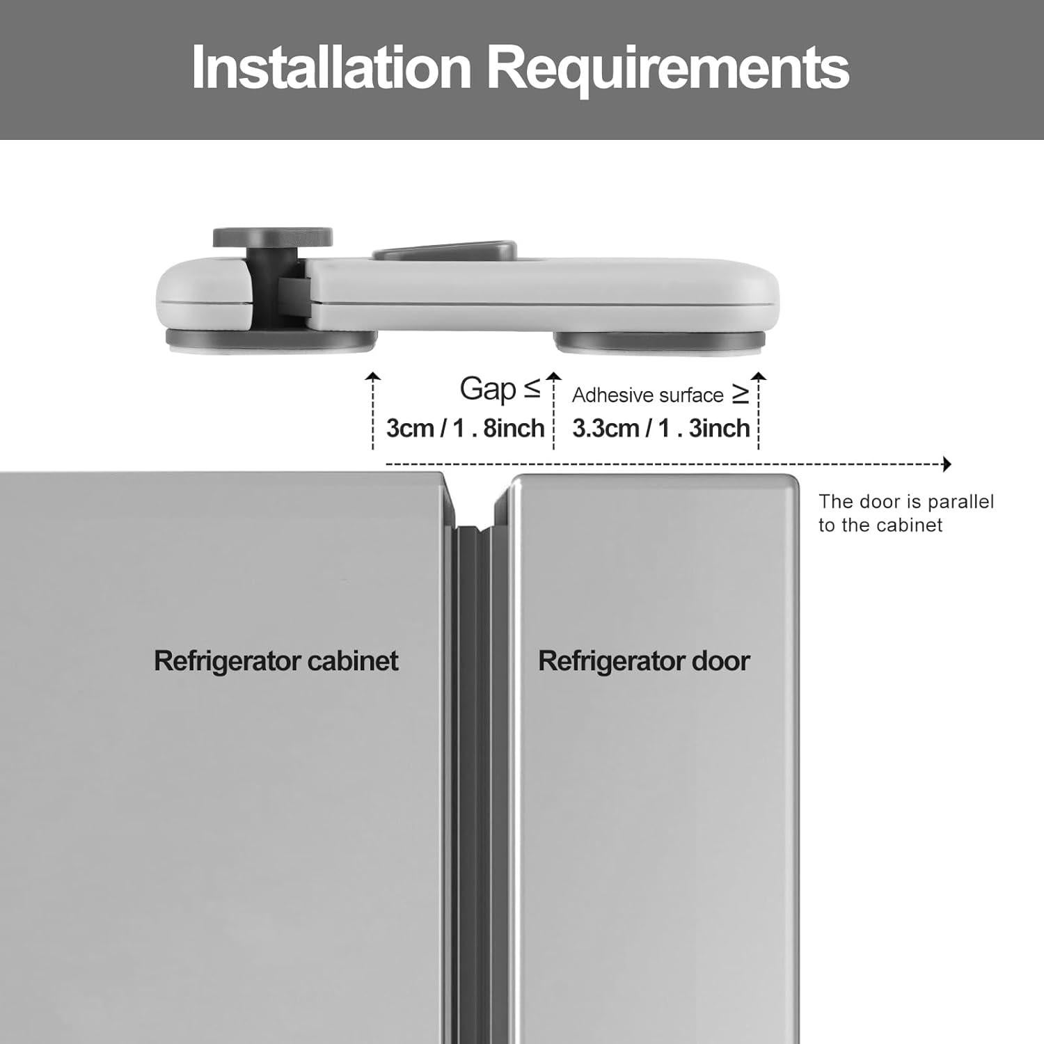 5 Cerraduras de Refrigerador a Prueba de Niños BECOMTO Gris