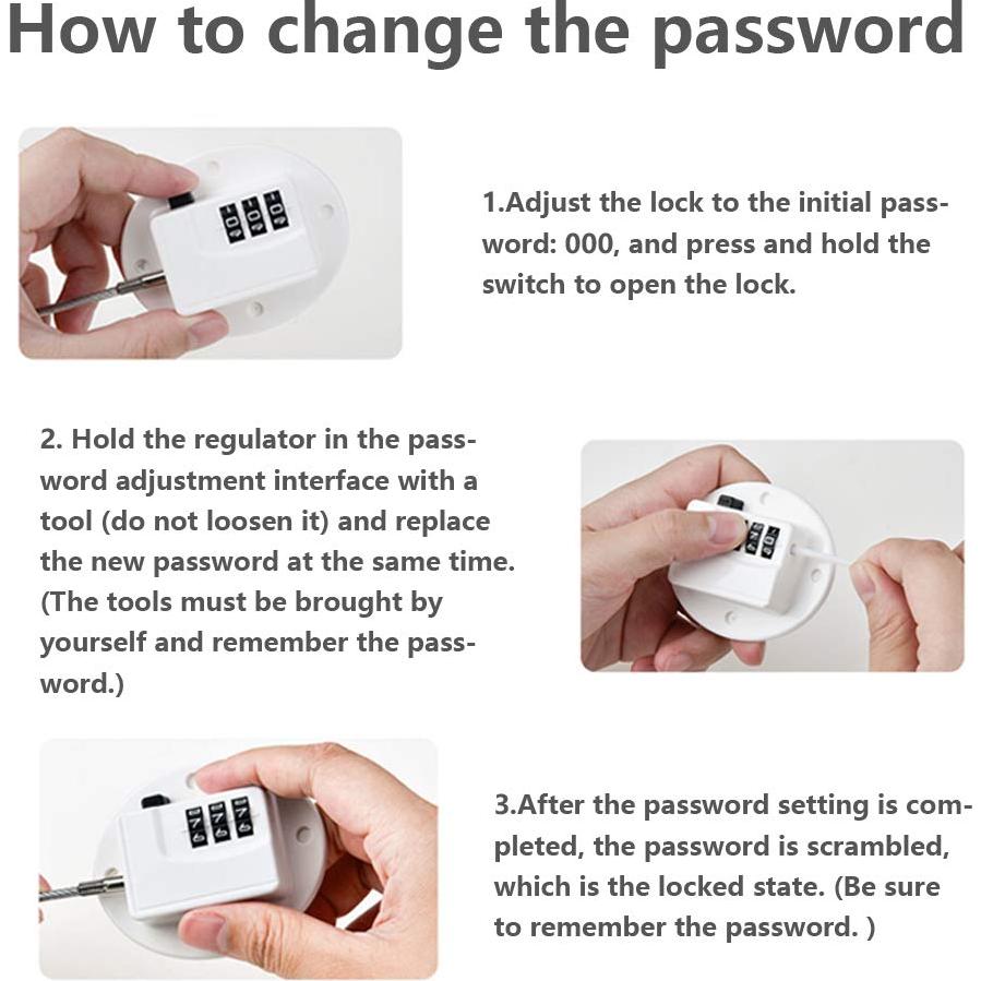 Cerradura de Refrigerador con Combinación Código YX1AQS Negra