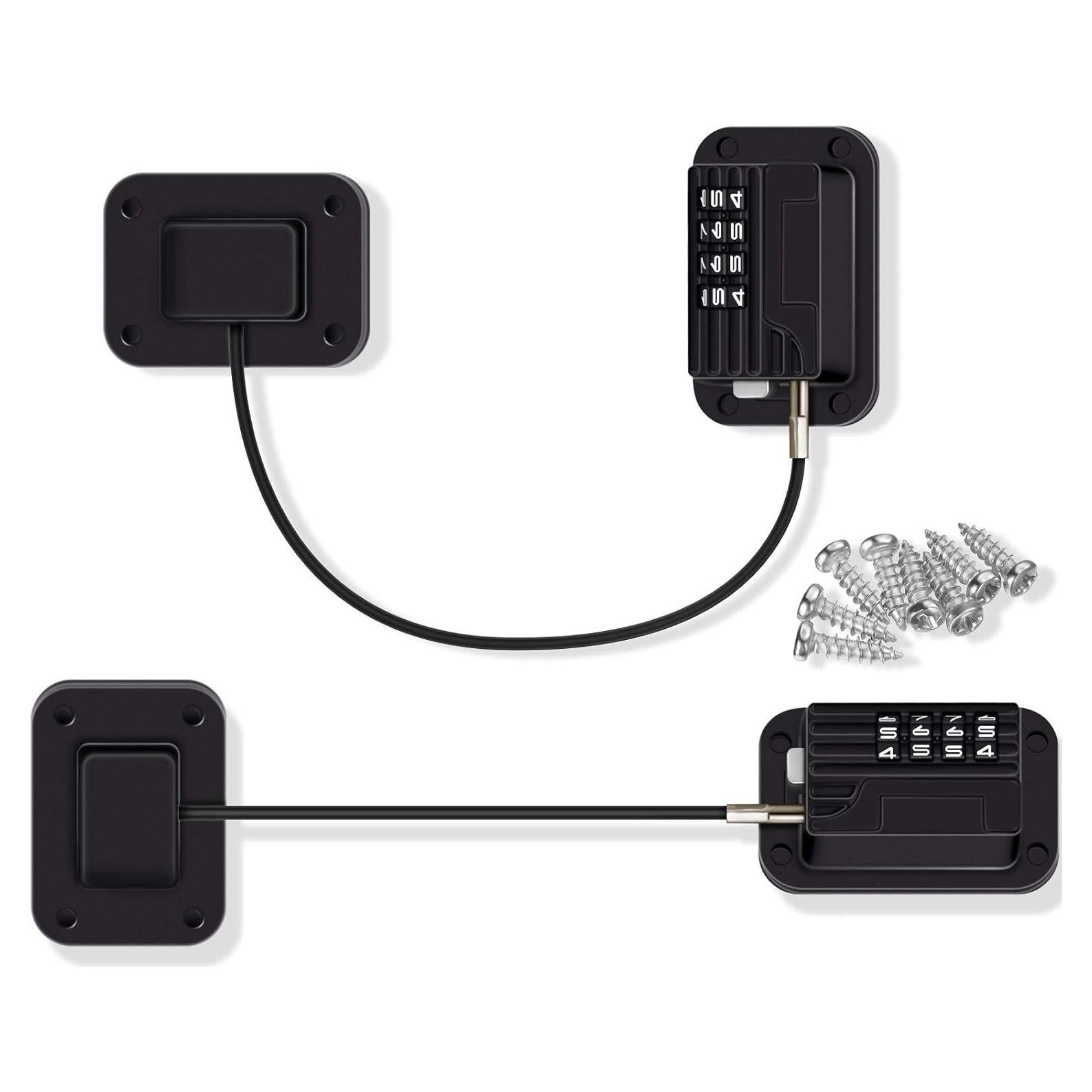 Cerradura de Refrigerador Jetec 2 Piezas Código Negro