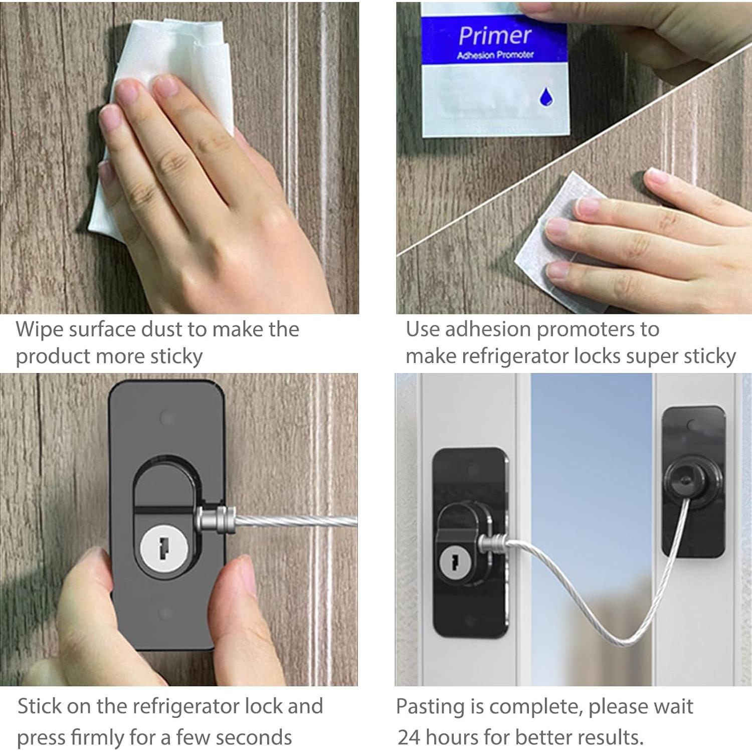 Cerradura de Refrigerador KIZZHISI con Llaves - Paquete de 2