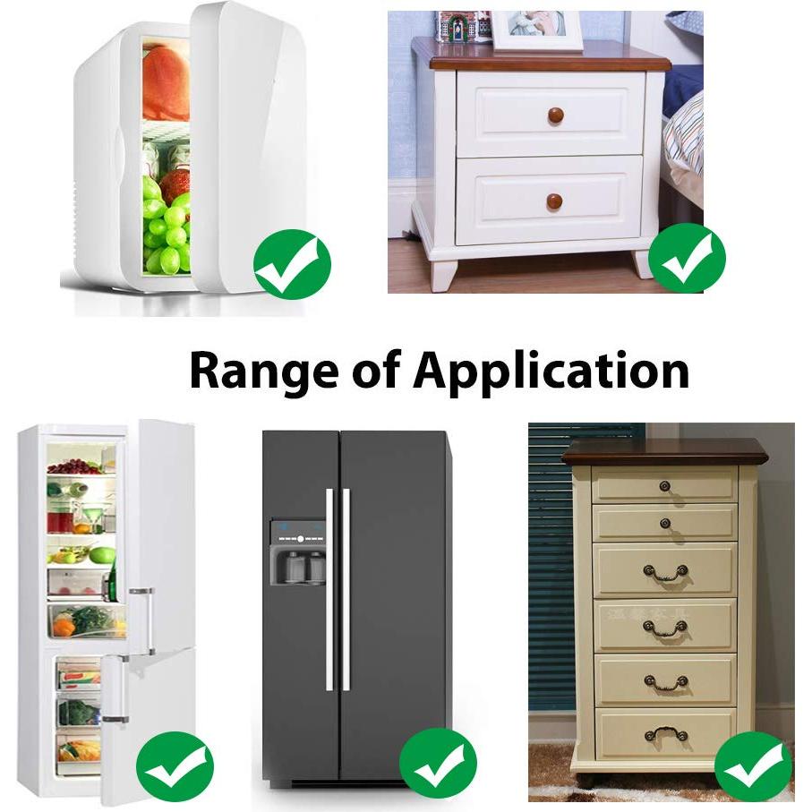 Cerradura de Refrigerador BAOWEIJD Blanca con Llave y Adhesivos